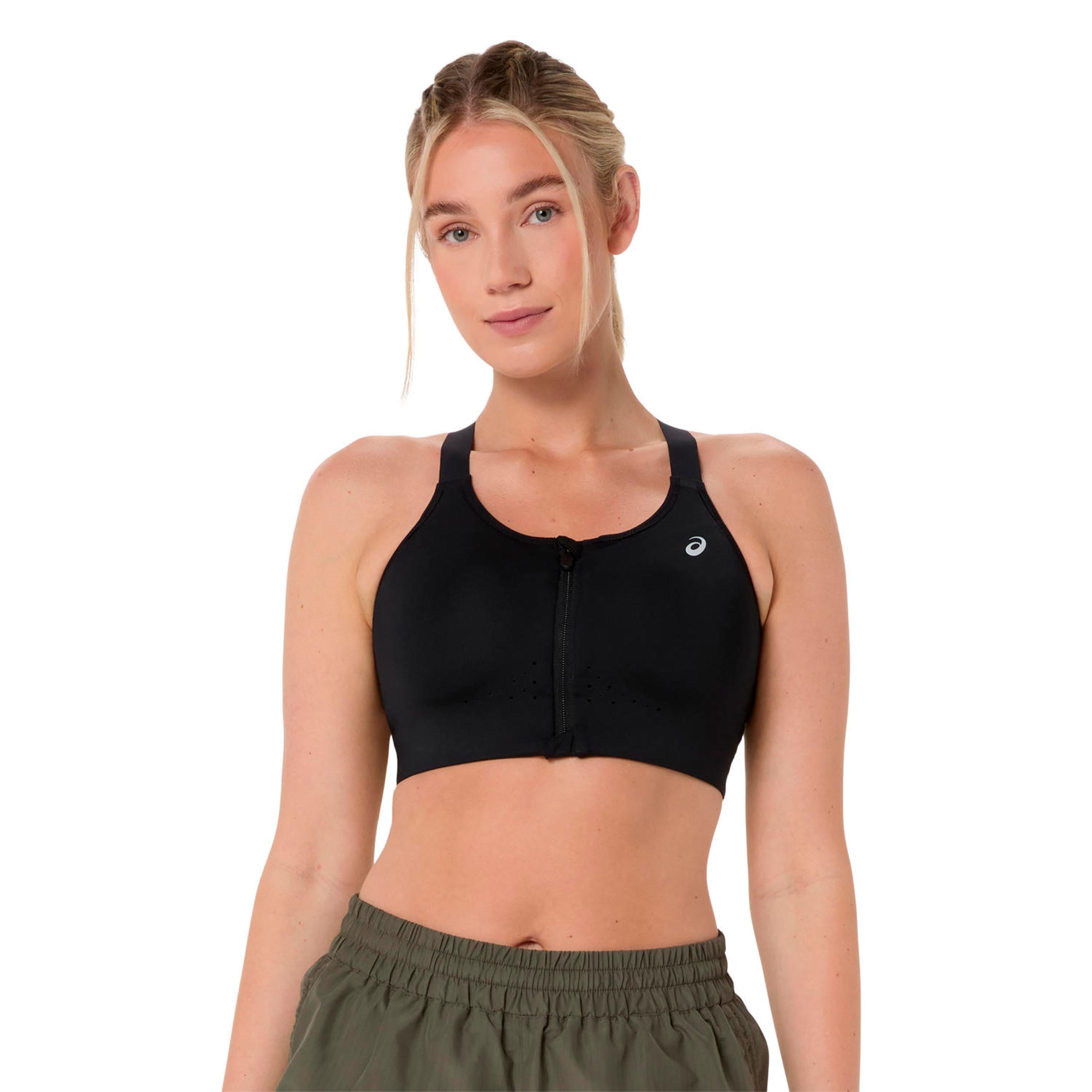 ASICS Road Combination Zip  Soutien-gorge sport Femmes - noir