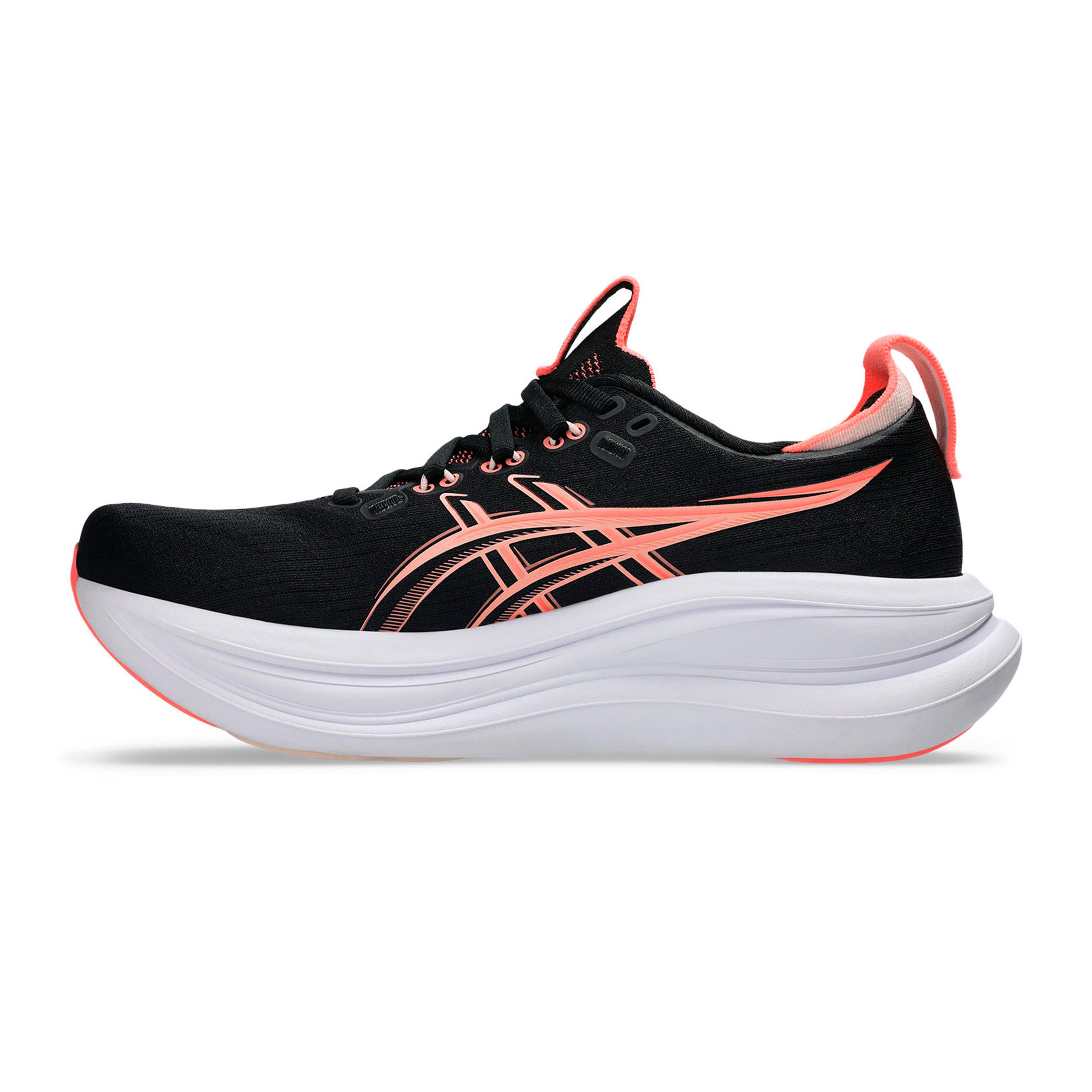ASICS Gel-Nimbus 28 Chaussure de running sans stabilisateurs Femmes - noir, corail