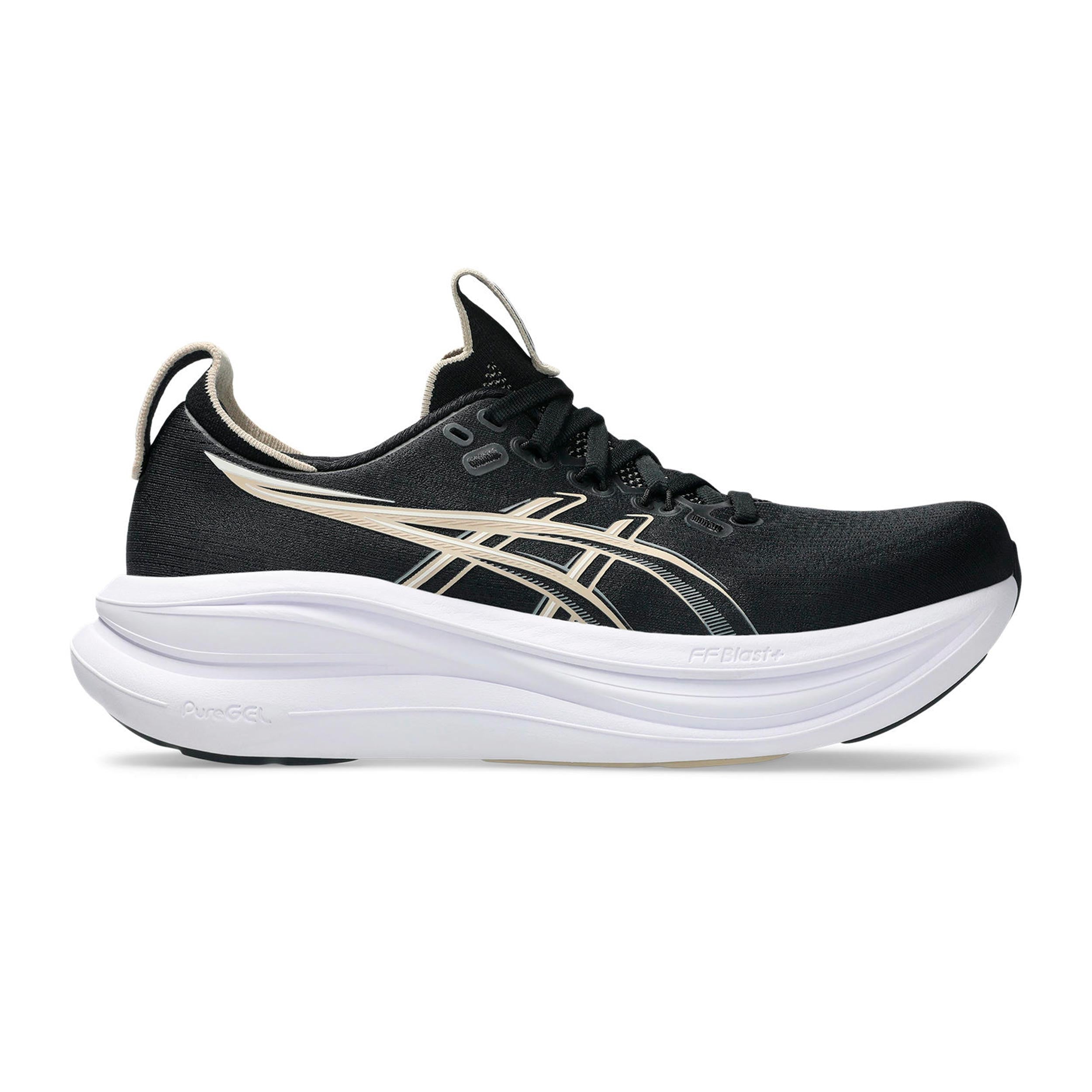 ASICS GEL-NIMBUS 28 Chaussure de running sans stabilisateurs Femmes - noir, crème