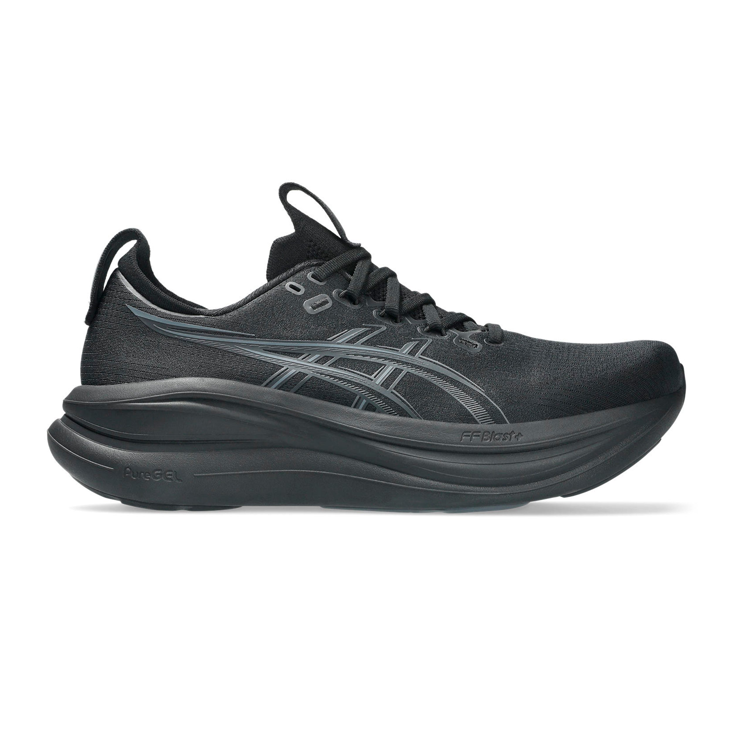ASICS Gel-Nimbus 28 Chaussure de running sans stabilisateurs Hommes-noir, gris