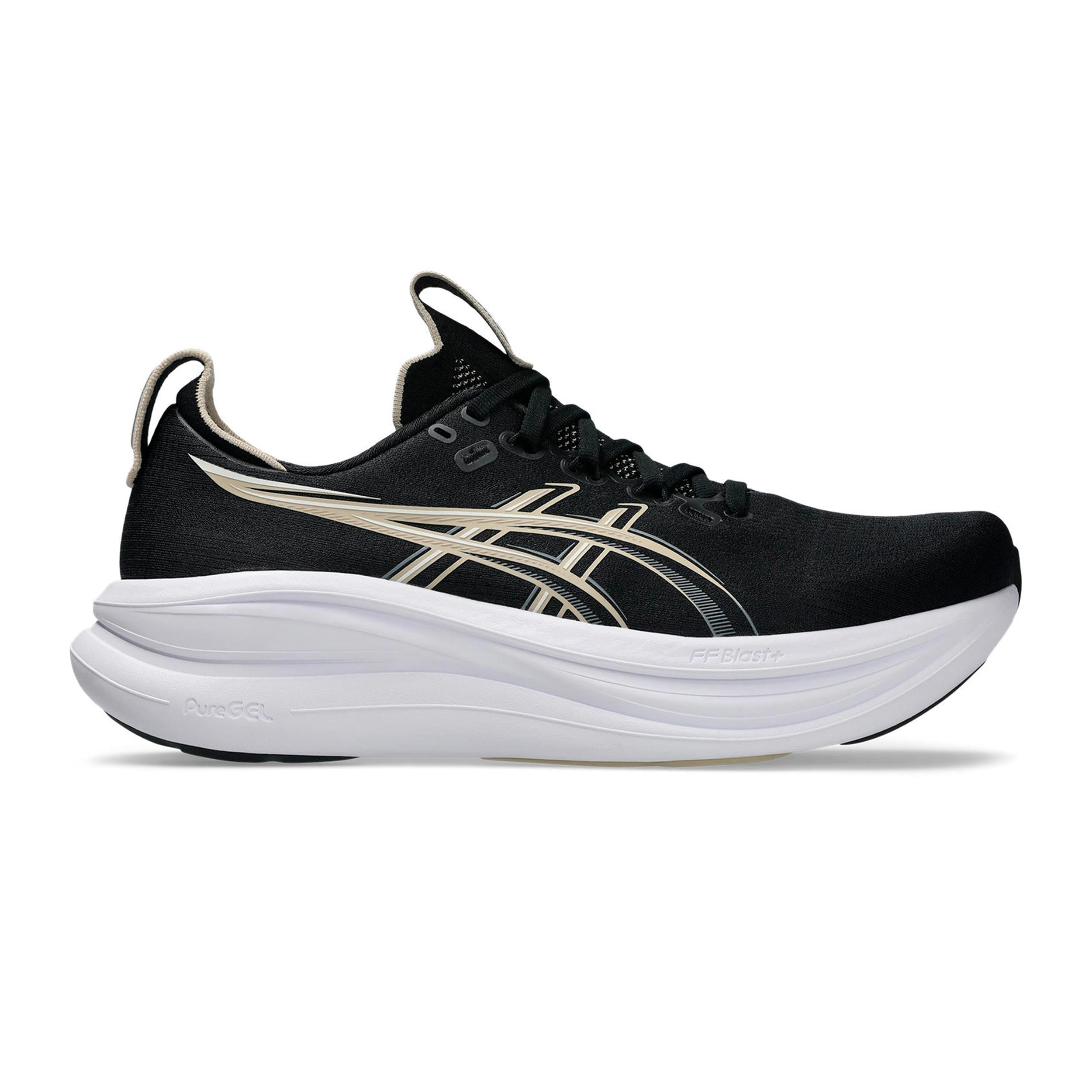 ASICS GEL-NIMBUS 28 Chaussure de running sans stabilisateurs Hommes - noir, crème