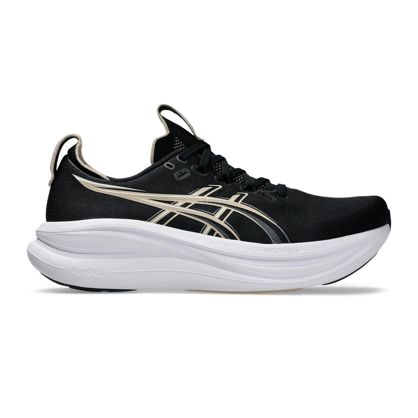 ASICS GEL-NIMBUS 28 Chaussure de running sans stabilisateurs Hommes - noir, crème