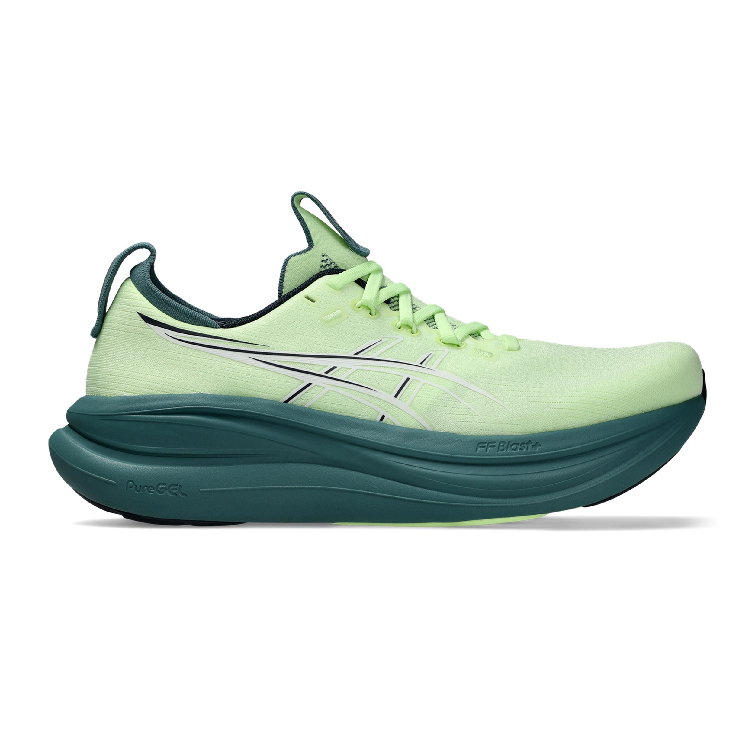 ASICS GEL-NIMBUS 28 Chaussure de running sans stabilisateurs Hommes - jaunes fluo, turquoise