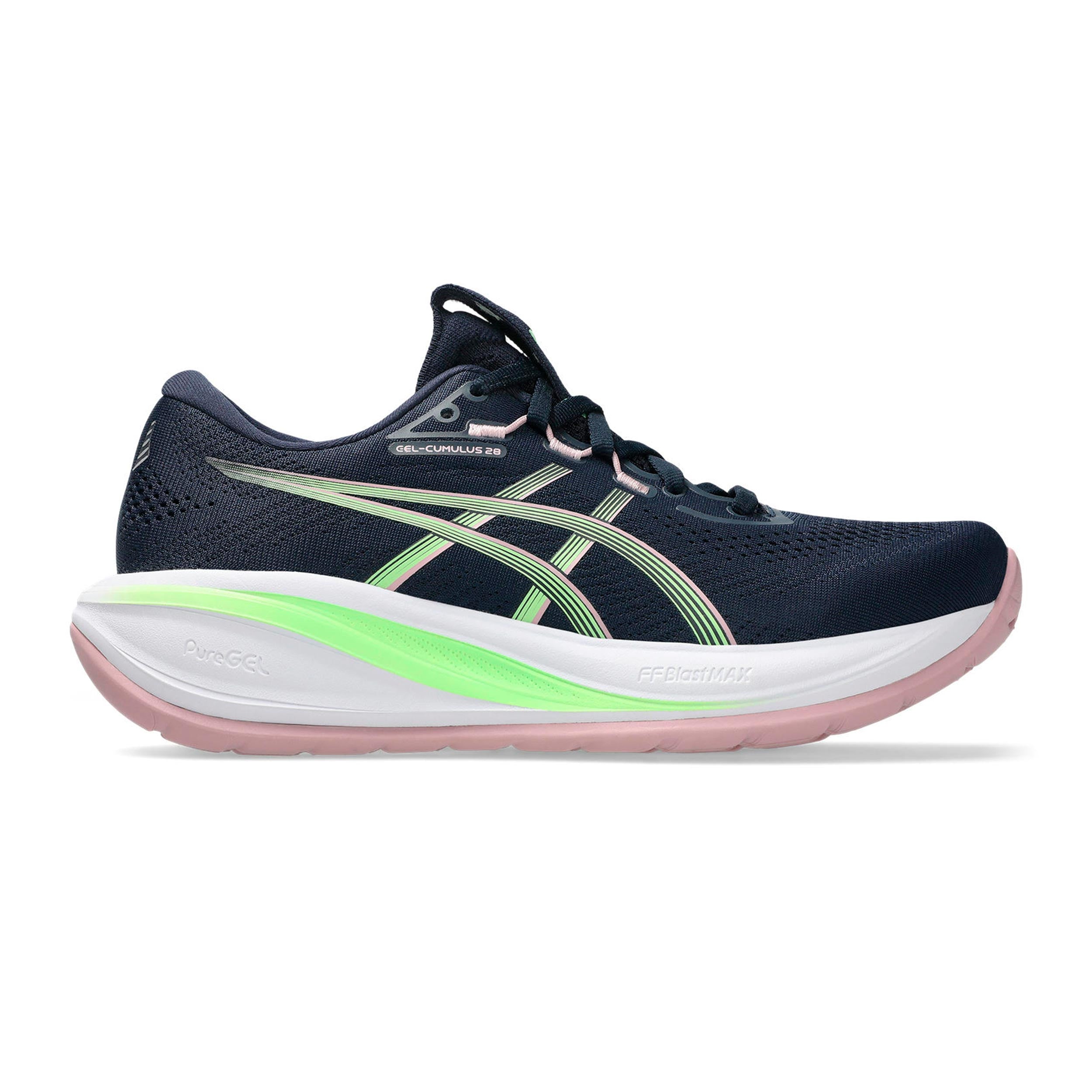 ASICS Gel-Cumulus 28 Chaussure de running sans stabilisateurs Femmes - bleu foncé, vert