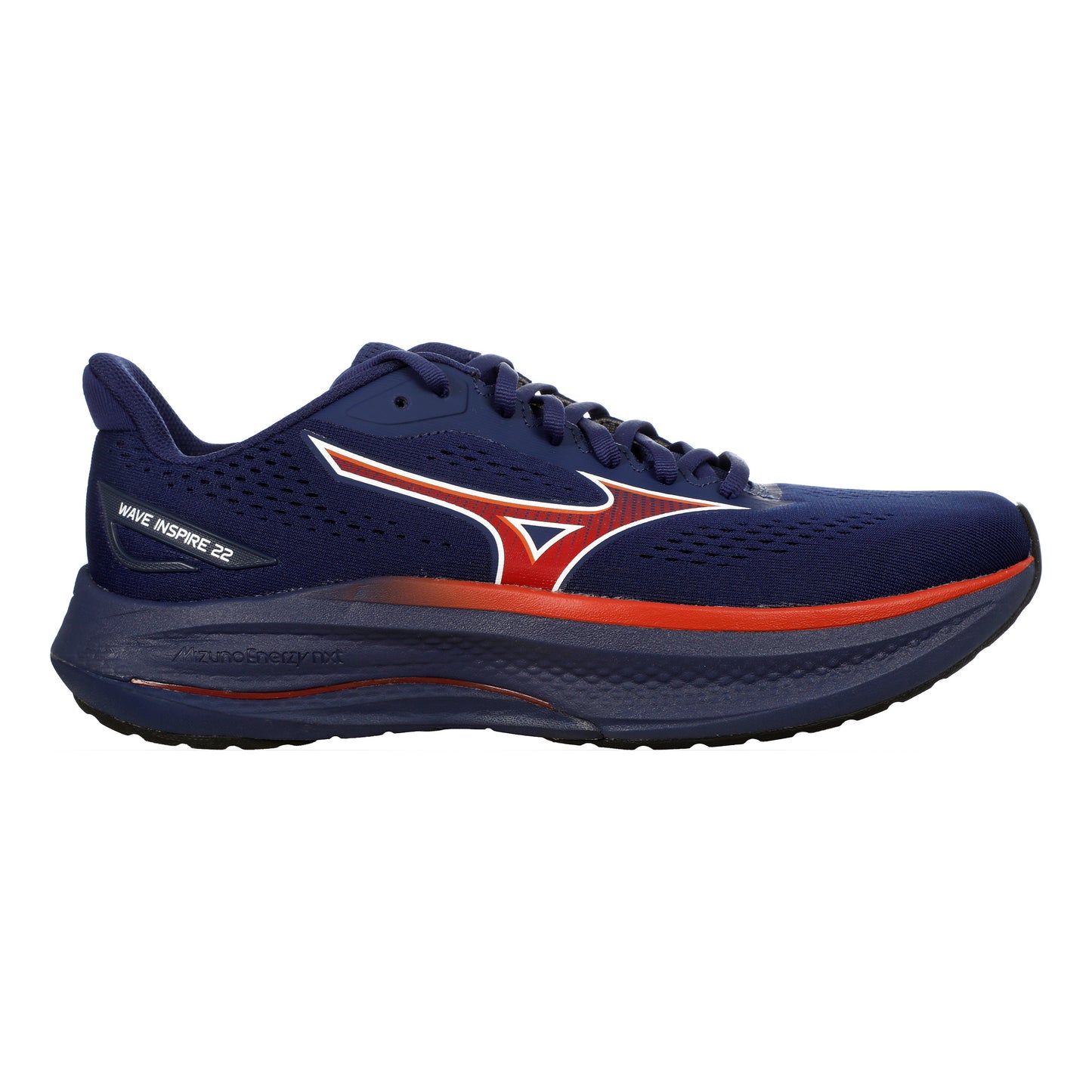 Mizuno Wave Inspire 22  Chaussure de running avec stabilisateurs Hommes - bleu foncé, rouge
