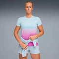 HYROX Graphic Maillot de course Femmes-bleu clair, pink