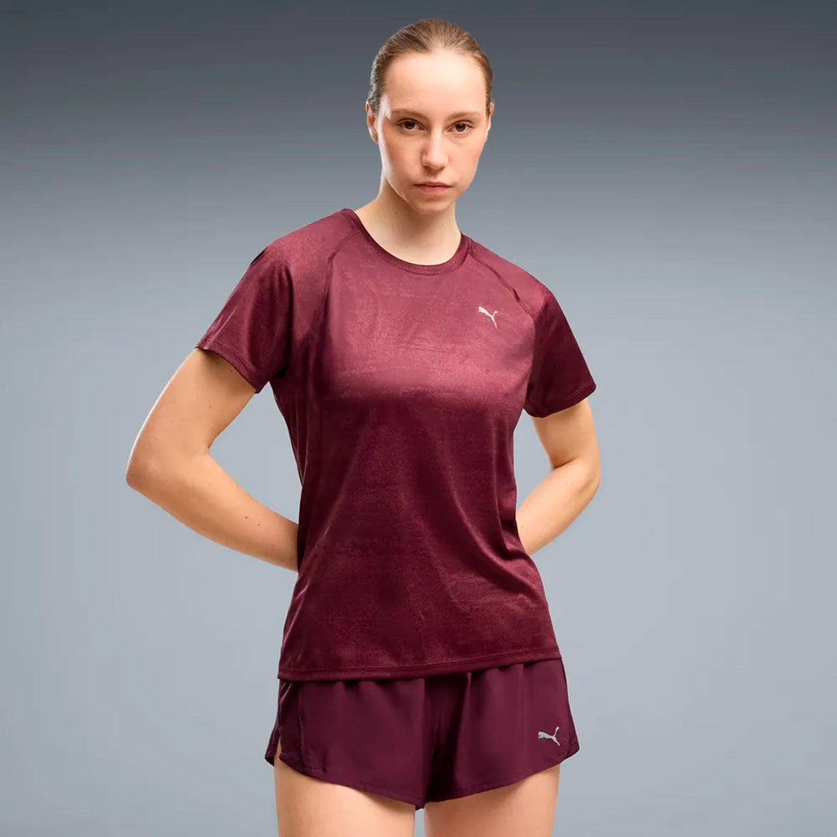 Puma Velocity AOP  Maillot de course Femmes - rouge foncé