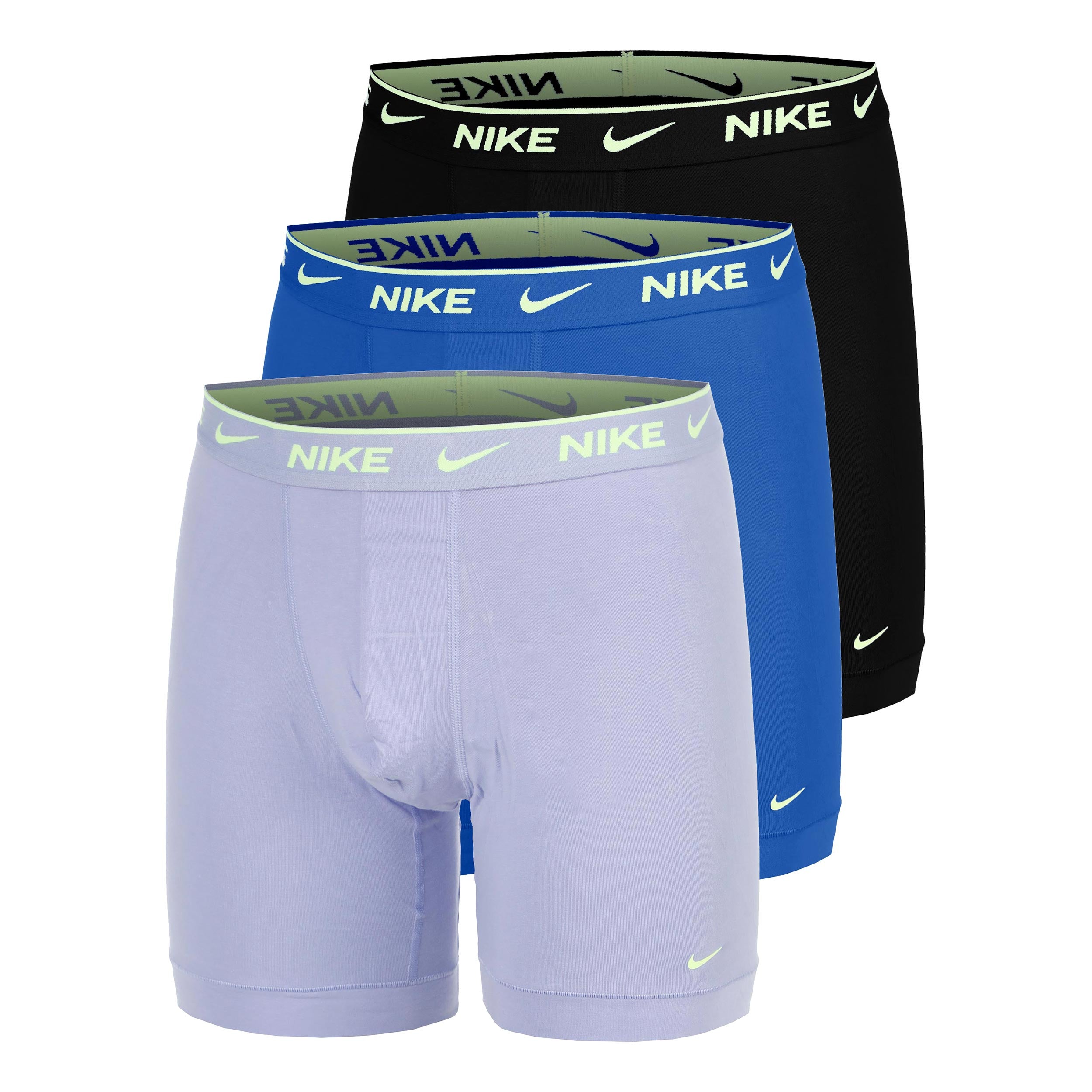 Nike Essential Cotton Stretch Boxer Brief Caleçon - Pack de 3 Hommes-violet, bleu