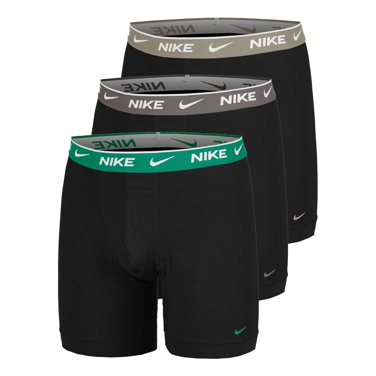 Nike Essential Cotton Stretch Boxer Brief Caleçon Pack de 3 Hommes - vert olive