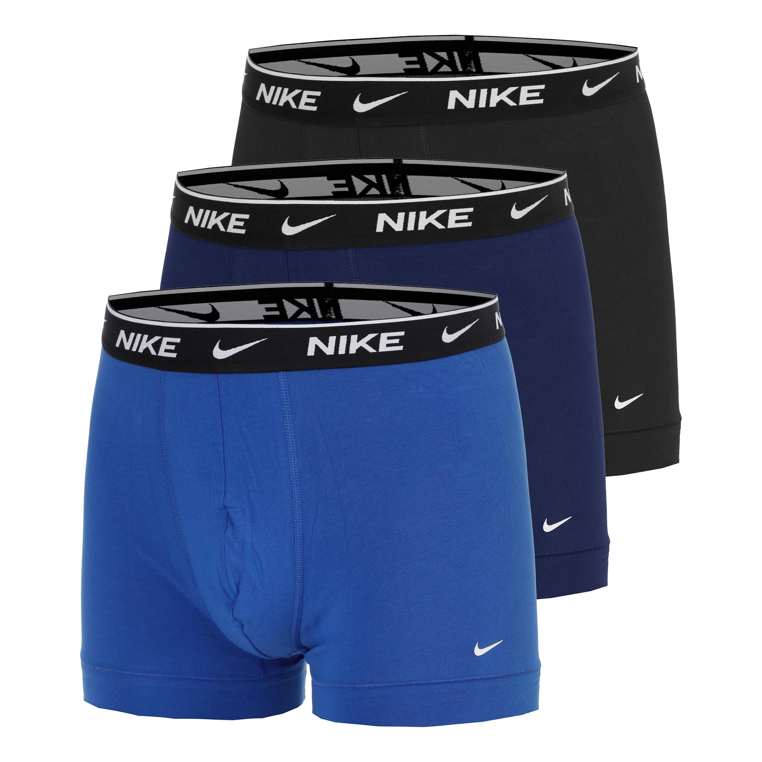 Nike Essential Cotton Stretch Trunk Caleçon Pack de 3 Hommes - bleu, bleu
