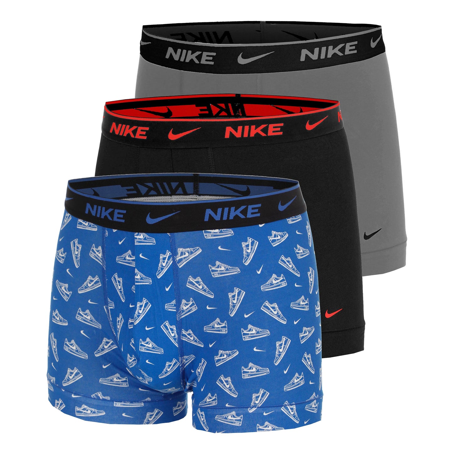 Nike Essential Cotton Stretch Trunk Caleçon Pack de 3 Hommes - bleu clair