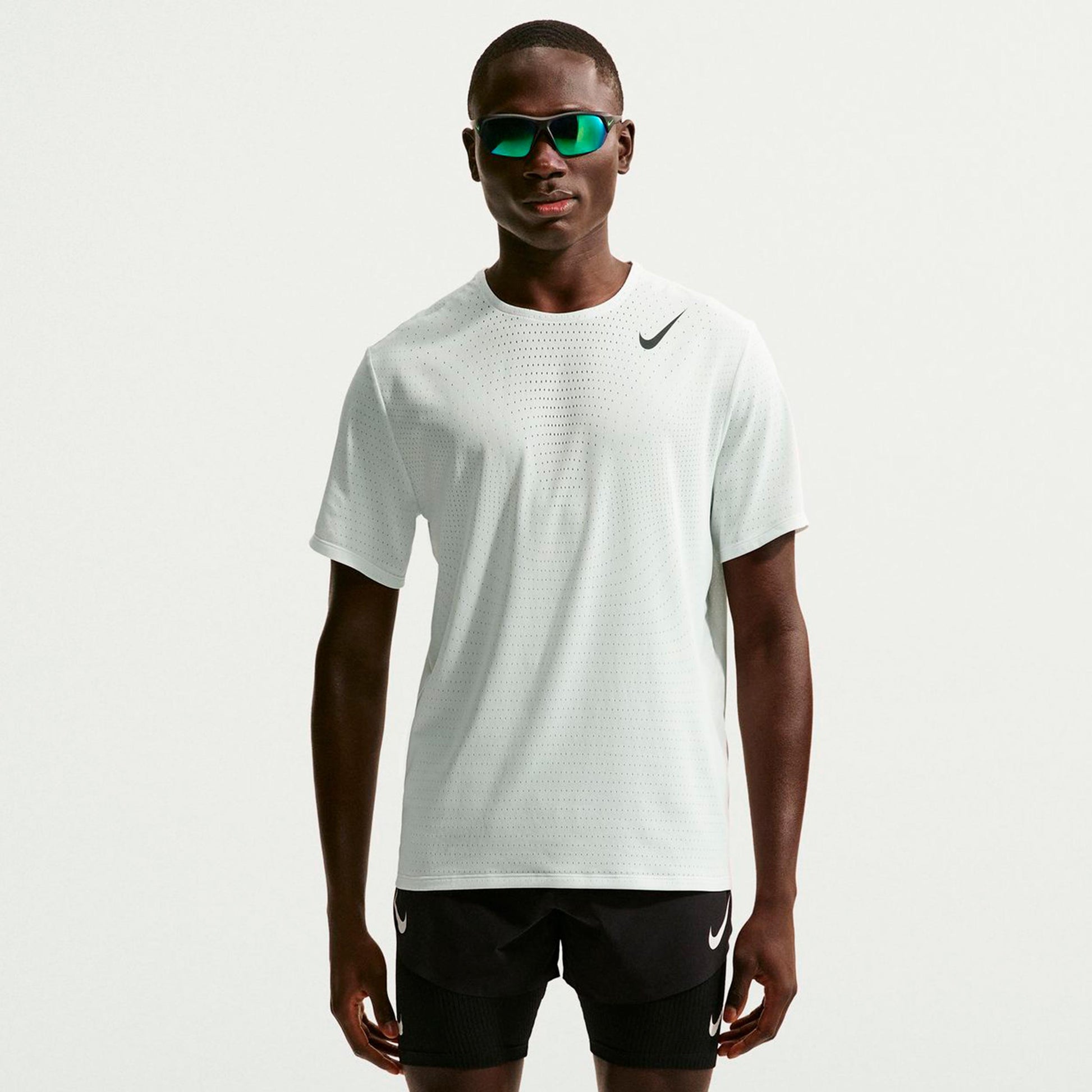 Nike Aeroswift Maillot de course Hommes - blanc, noir