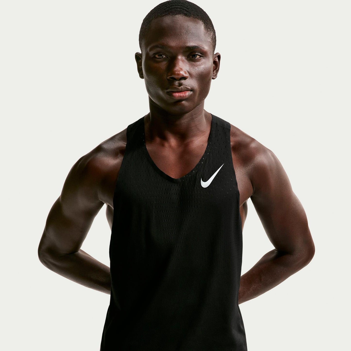 Nike AeroSwift Maillot de course Hommes - noir, blanc