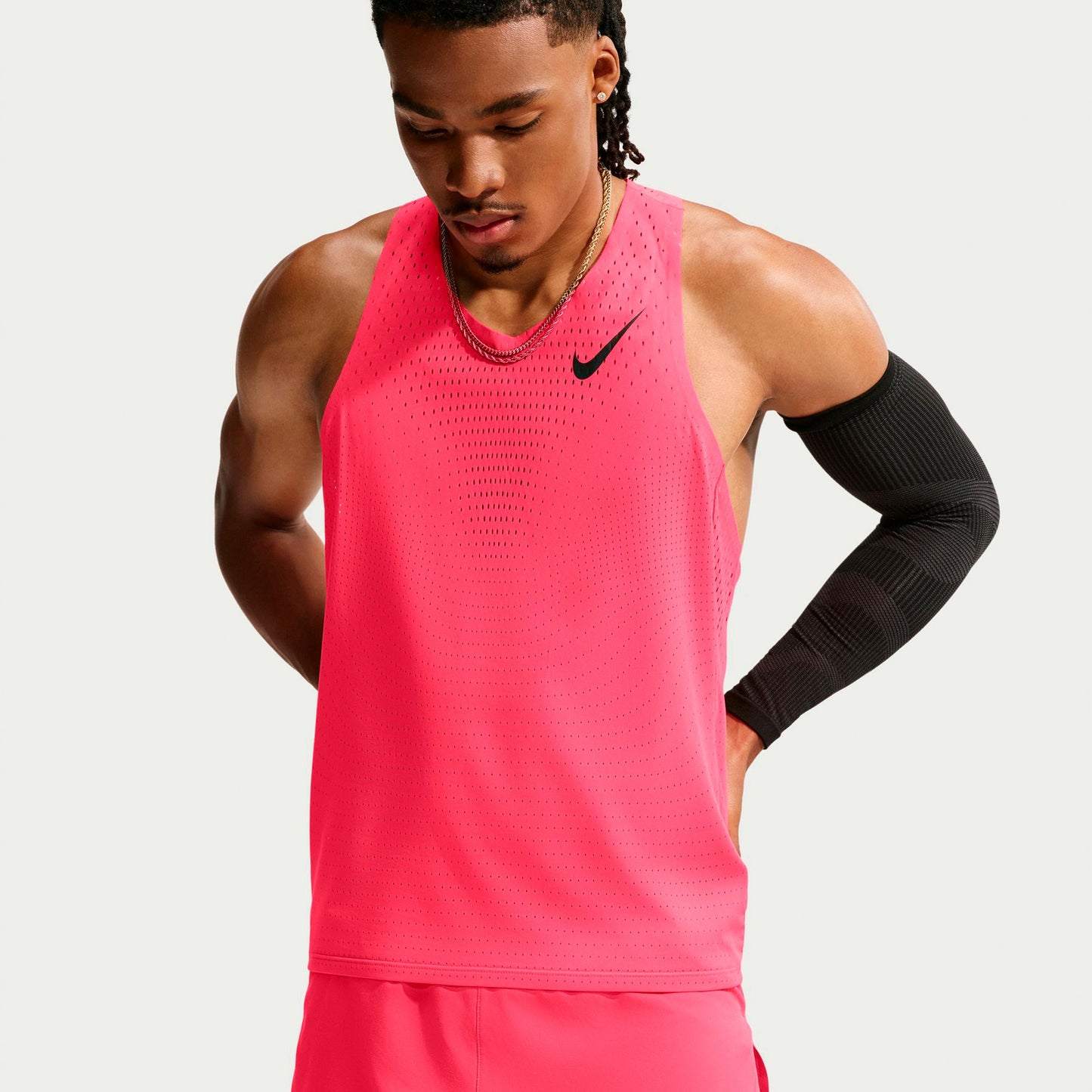 Nike AeroSwift  Maillot de course Hommes - rouge, noir