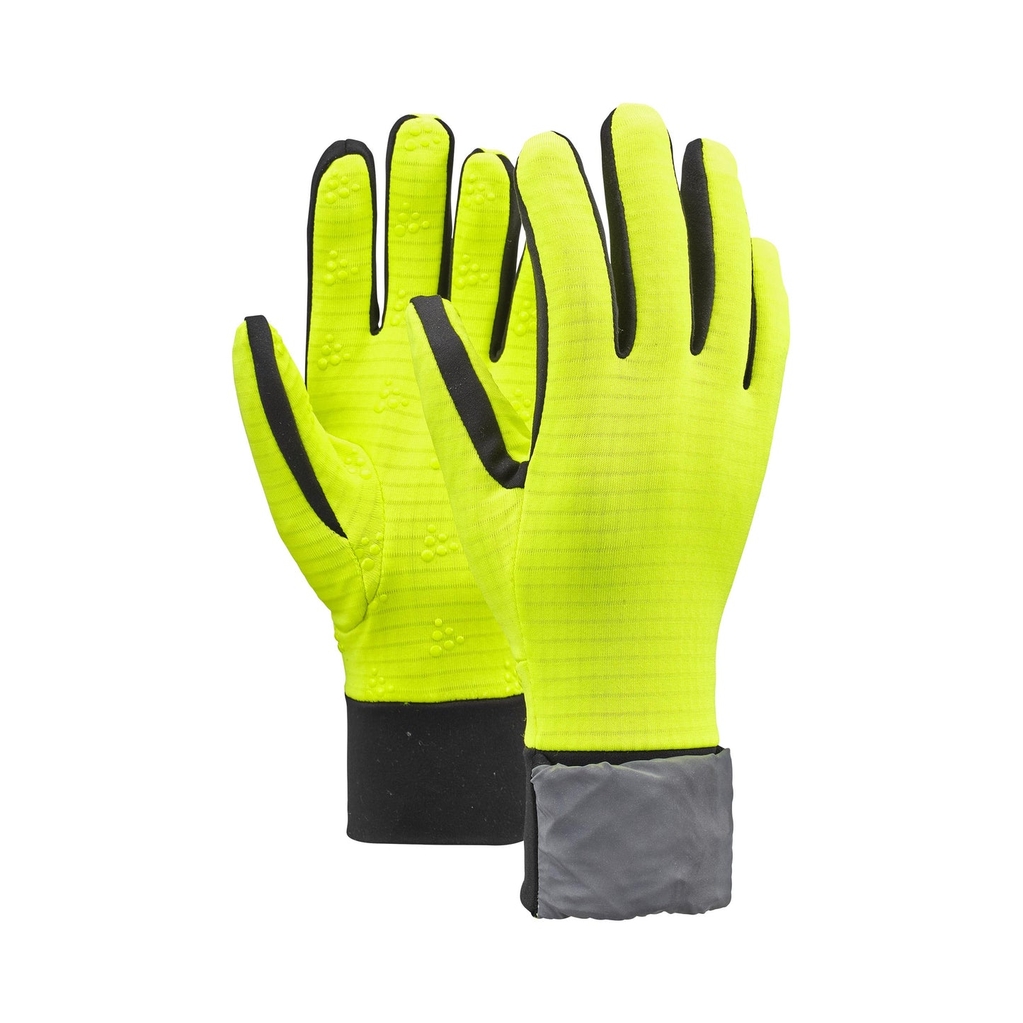 Craft Essence Hybrid Gants de running Unisex - jaunes fluo, argent