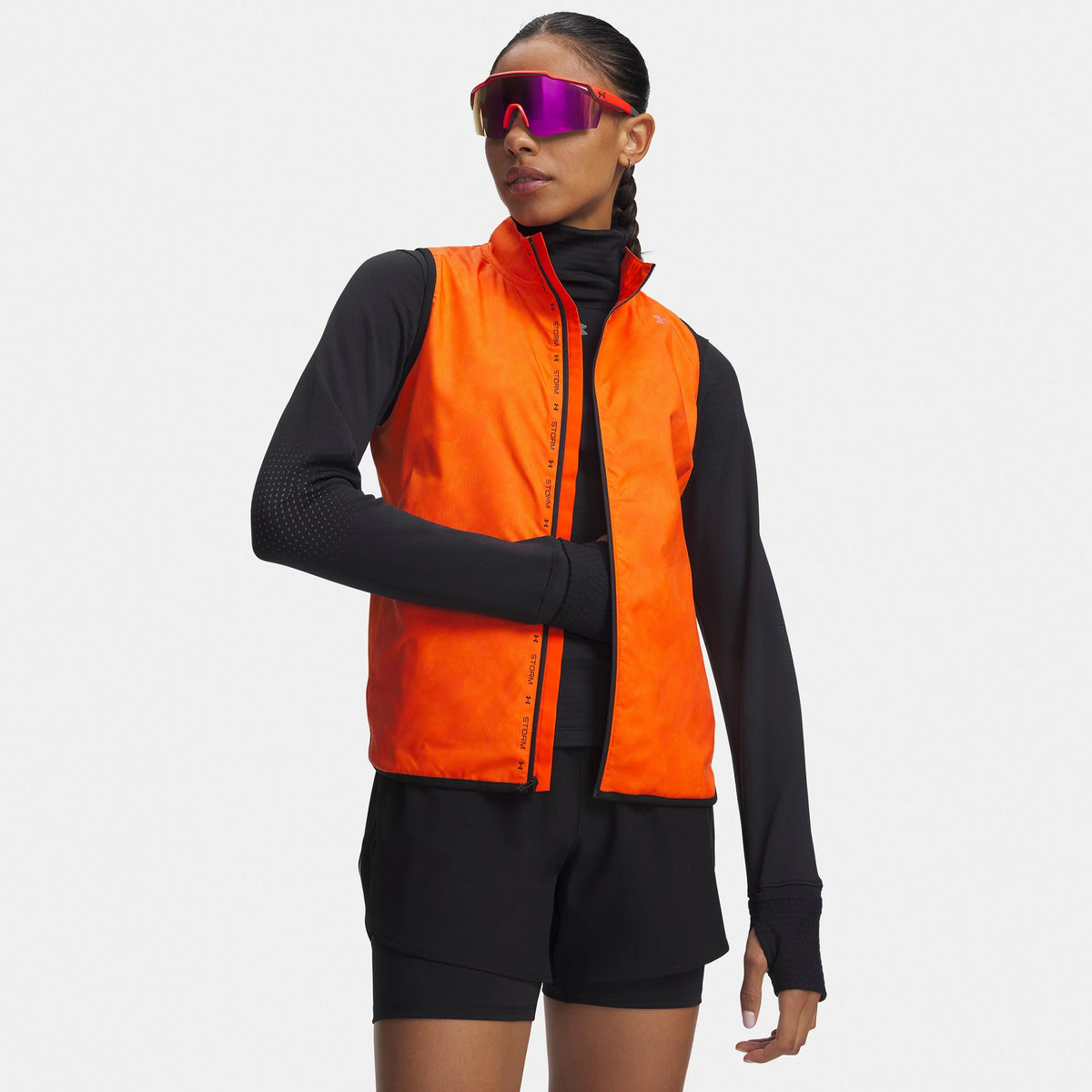 Under Armour Velociti ColdWeather Storm  Gilets de course Femmes - orange
