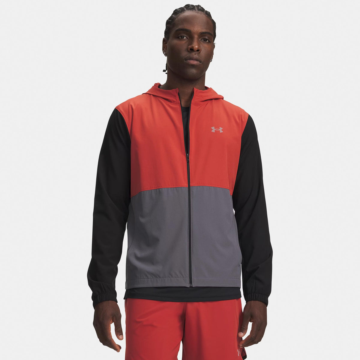 Under Armour Velociti Hooded  Veste running Hommes - noir, rouge vin