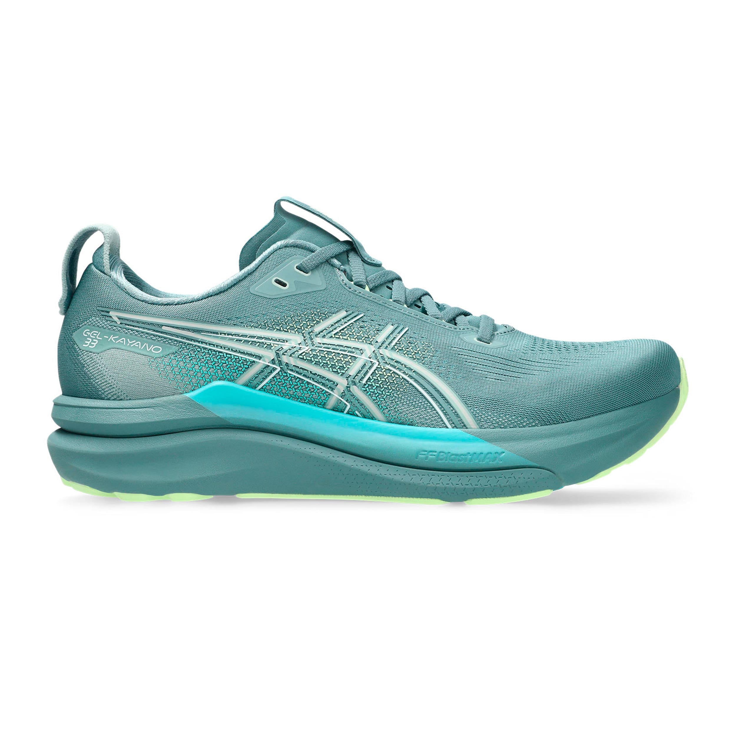 ASICS GEL-KAYANO 33 Chaussure de running avec stabilisateurs Hommes - turquoise, jaune