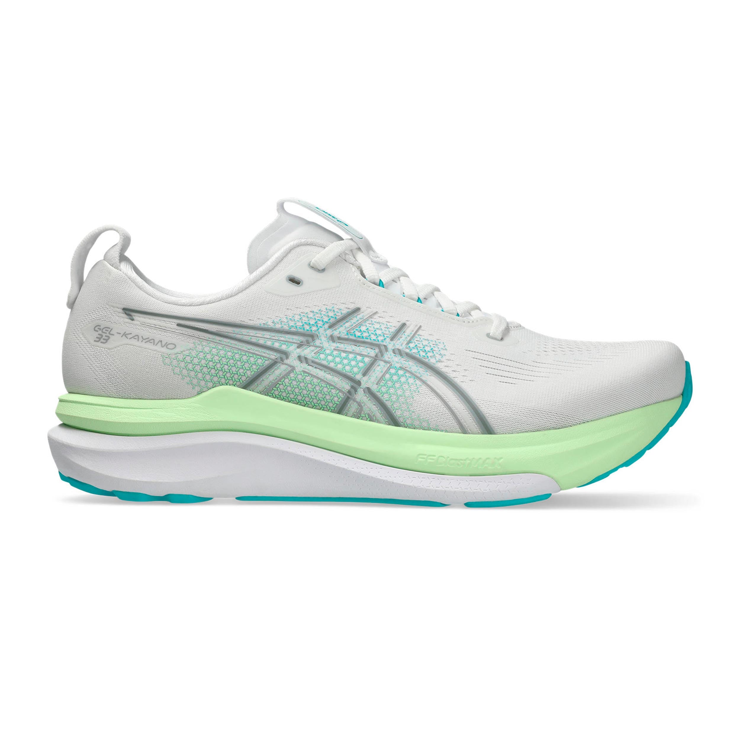 ASICS GEL-KAYANO 33 Chaussure de running avec stabilisateurs Hommes - blanc, turquoise