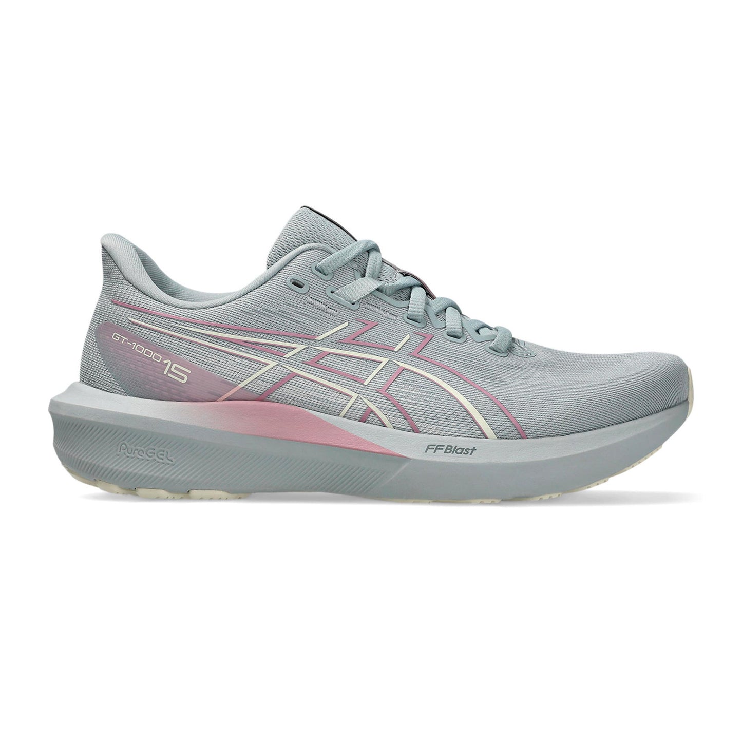 ASICS GT-1000 15 Chaussure de running avec stabilisateurs Femmes - bleu gris, crème