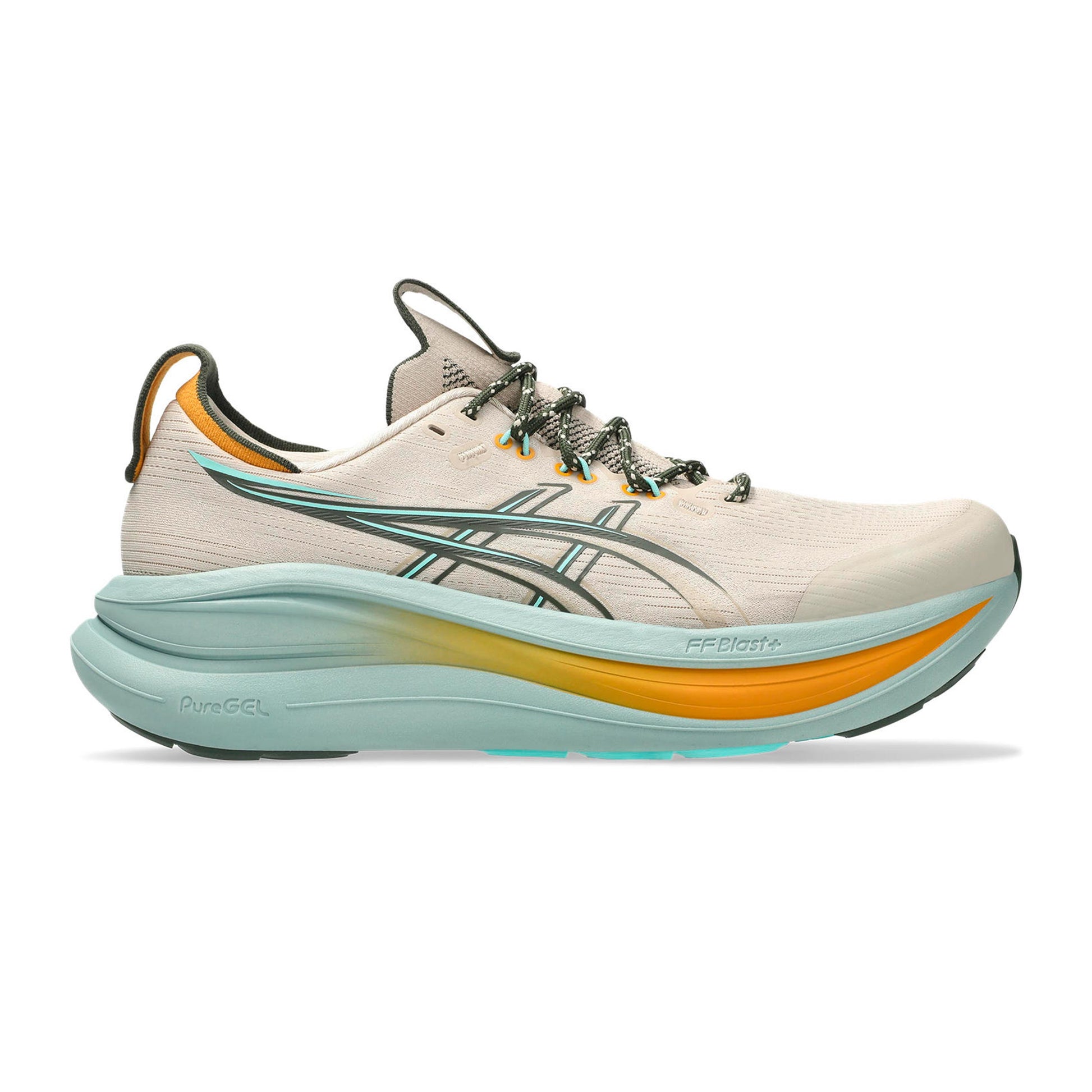 ASICS GEL-NIMBUS 28 TR Chaussure de running sans stabilisateurs Hommes - beige, turquoise