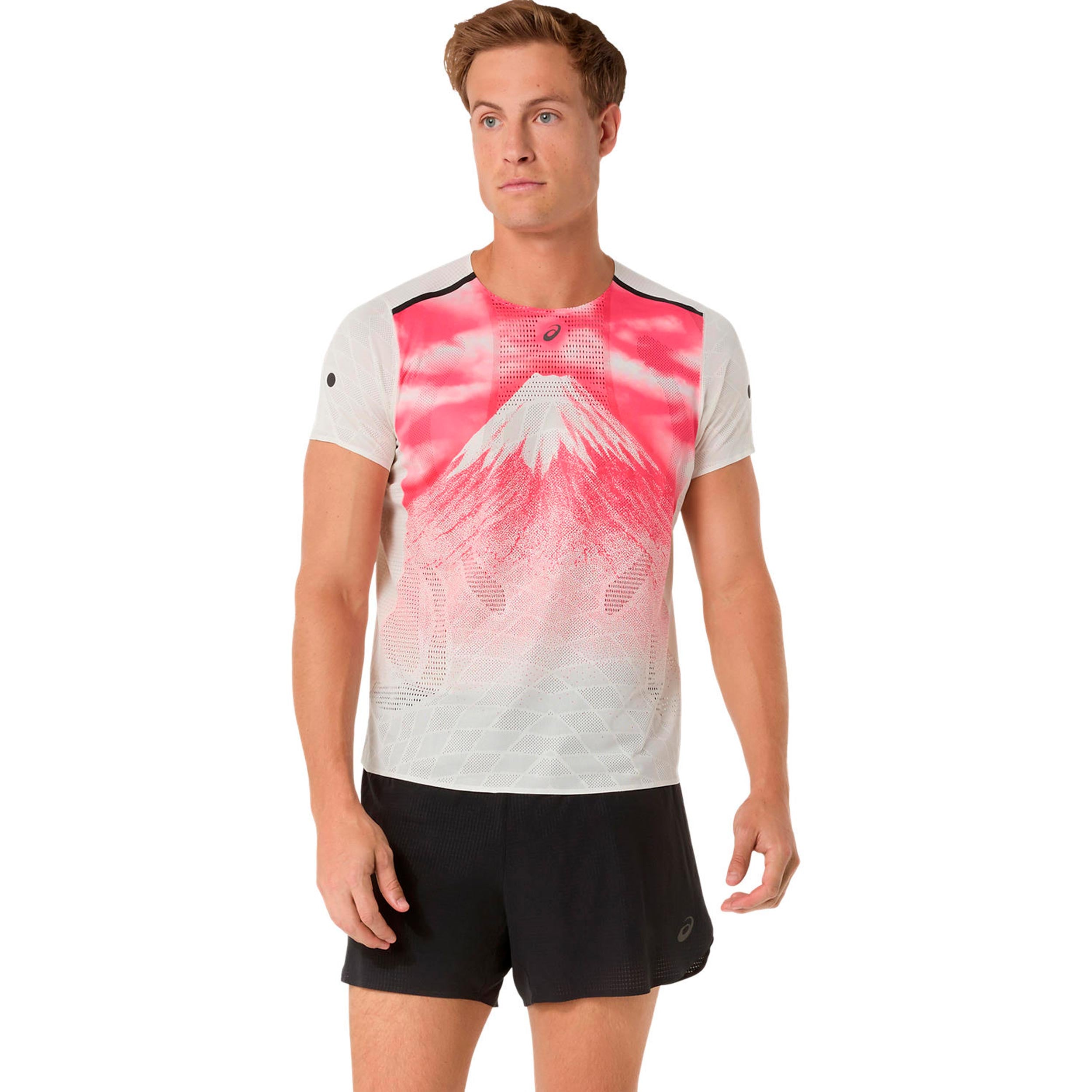ASICS Fujitrail Elite Graphic  Maillot de course - crème, corail