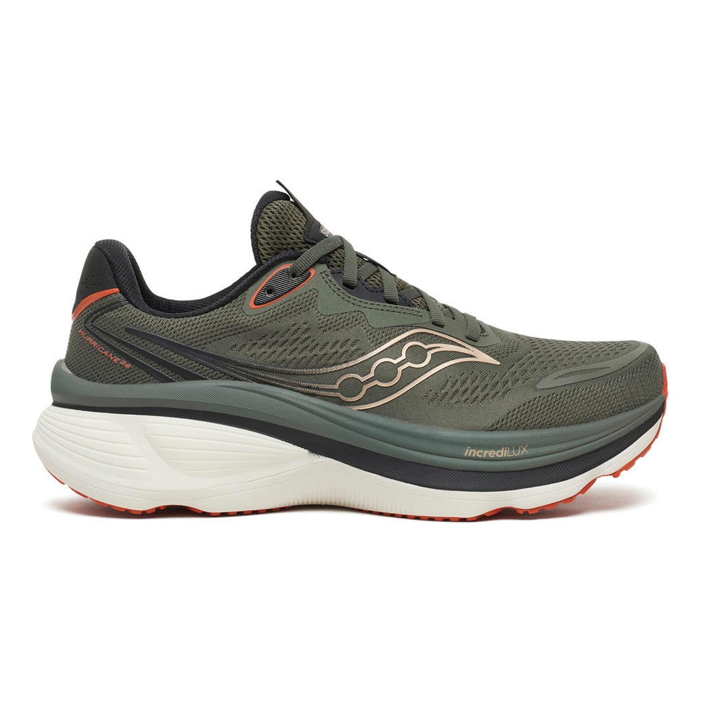 Saucony Hurricane 26 Chaussure de running avec stabilisateurs Hommes - vert olive, noir