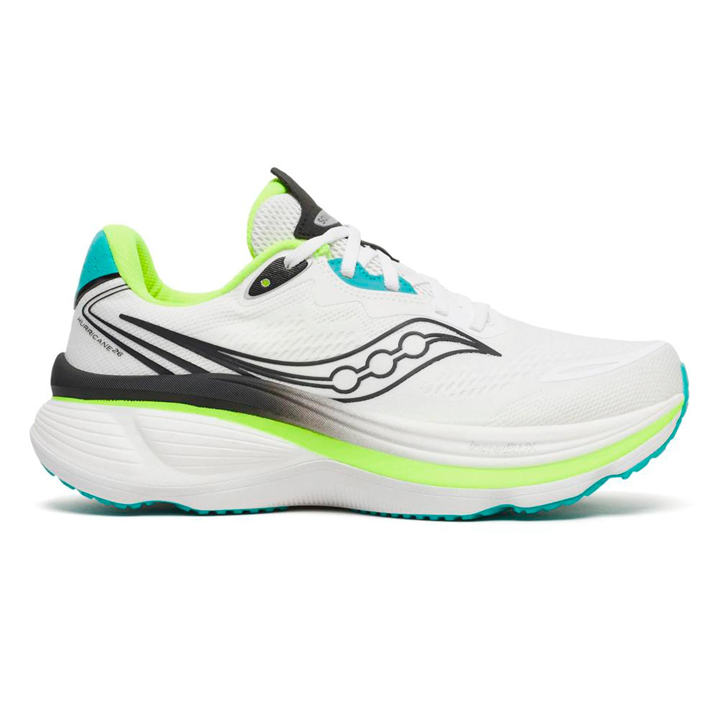 Saucony Hurricane 26 Chaussure de running avec stabilisateurs Hommes - blanc, multicouleur