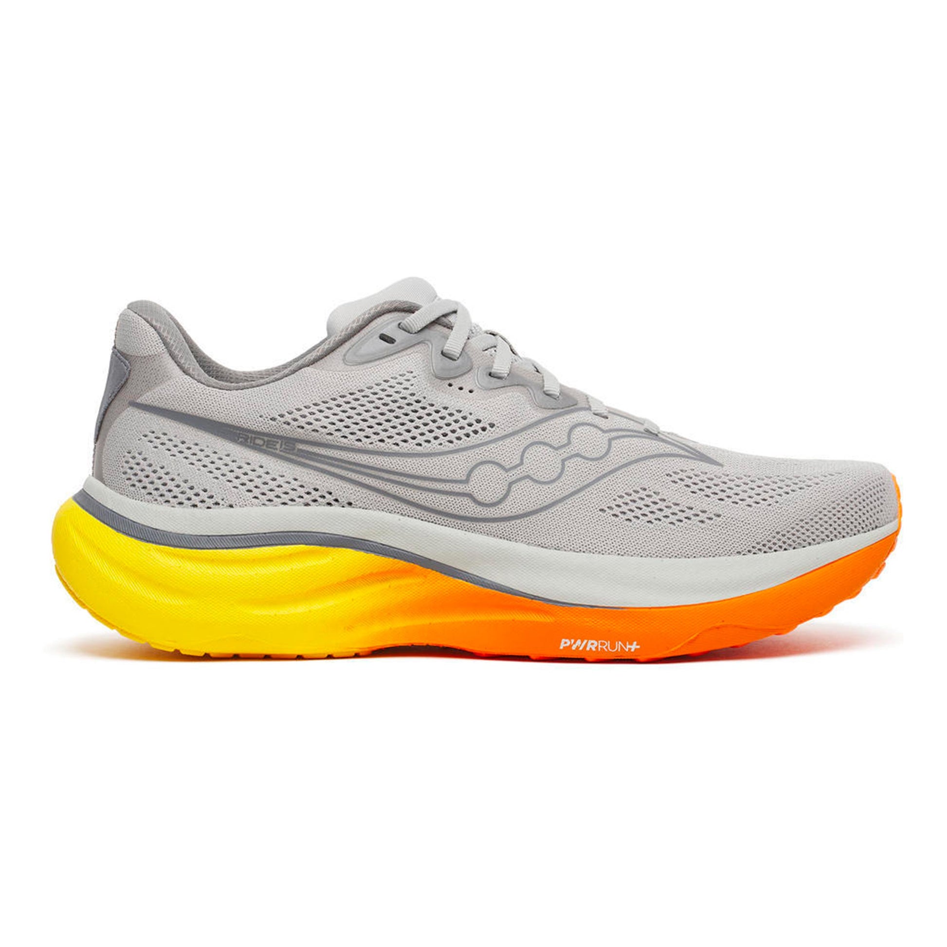 Saucony Ride 19 Chaussure de running sans stabilisateurs Hommes - gris, orange