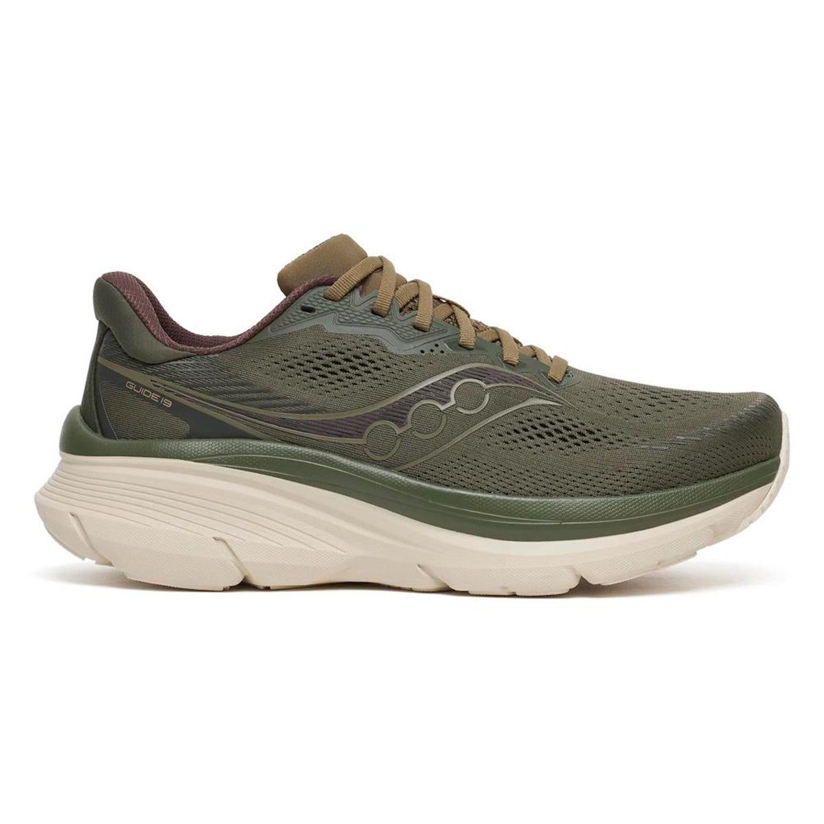 Saucony Guide 19 Chaussure de running avec stabilisateurs Hommes - vert olive, crème