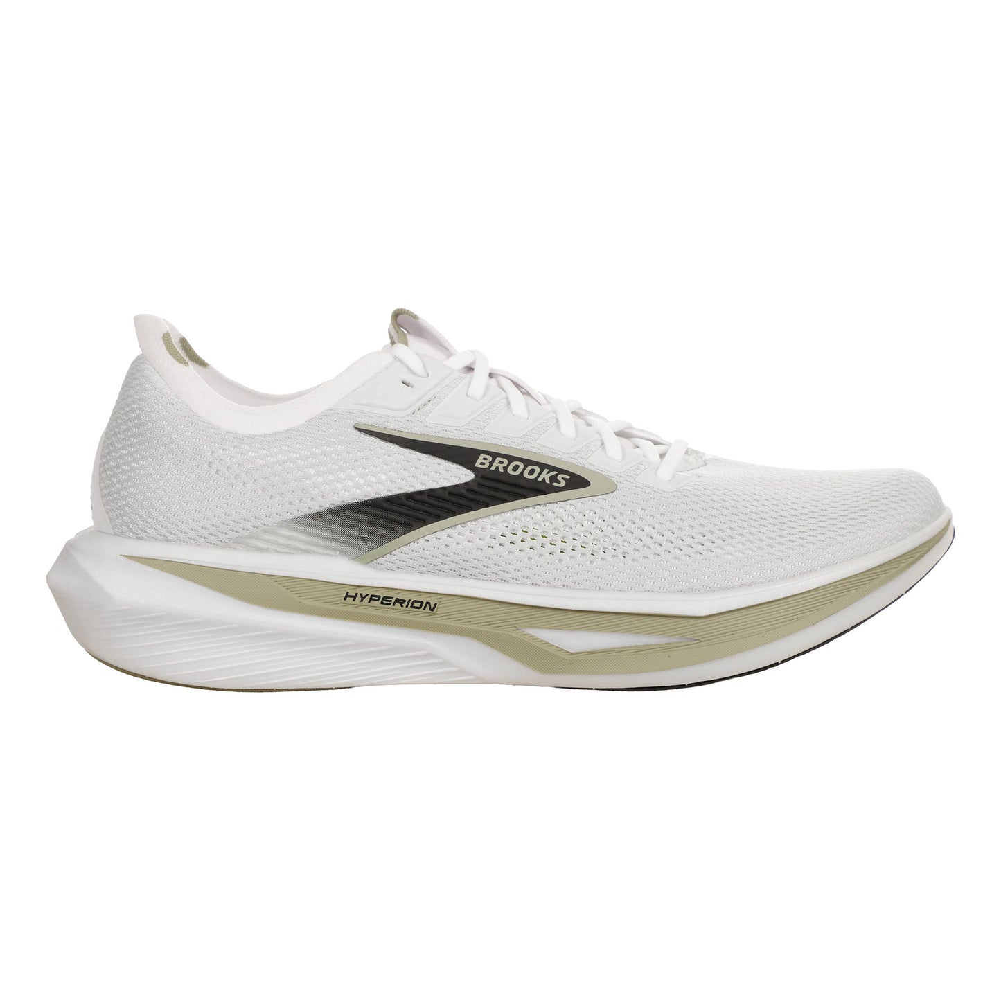 Brooks Hyperion 3 Chaussure de running sans stabilisateurs Hommes - blanc, vert olive