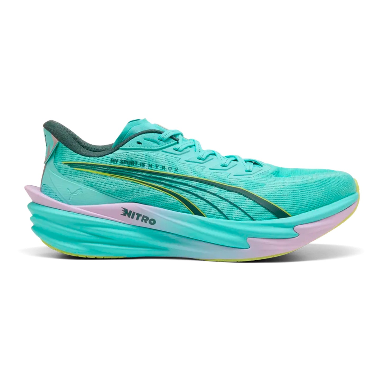 Puma Deviate Nitro 4 HYROX Chaussure de running sans stabilisateurs Hommes - turquoise, lilas