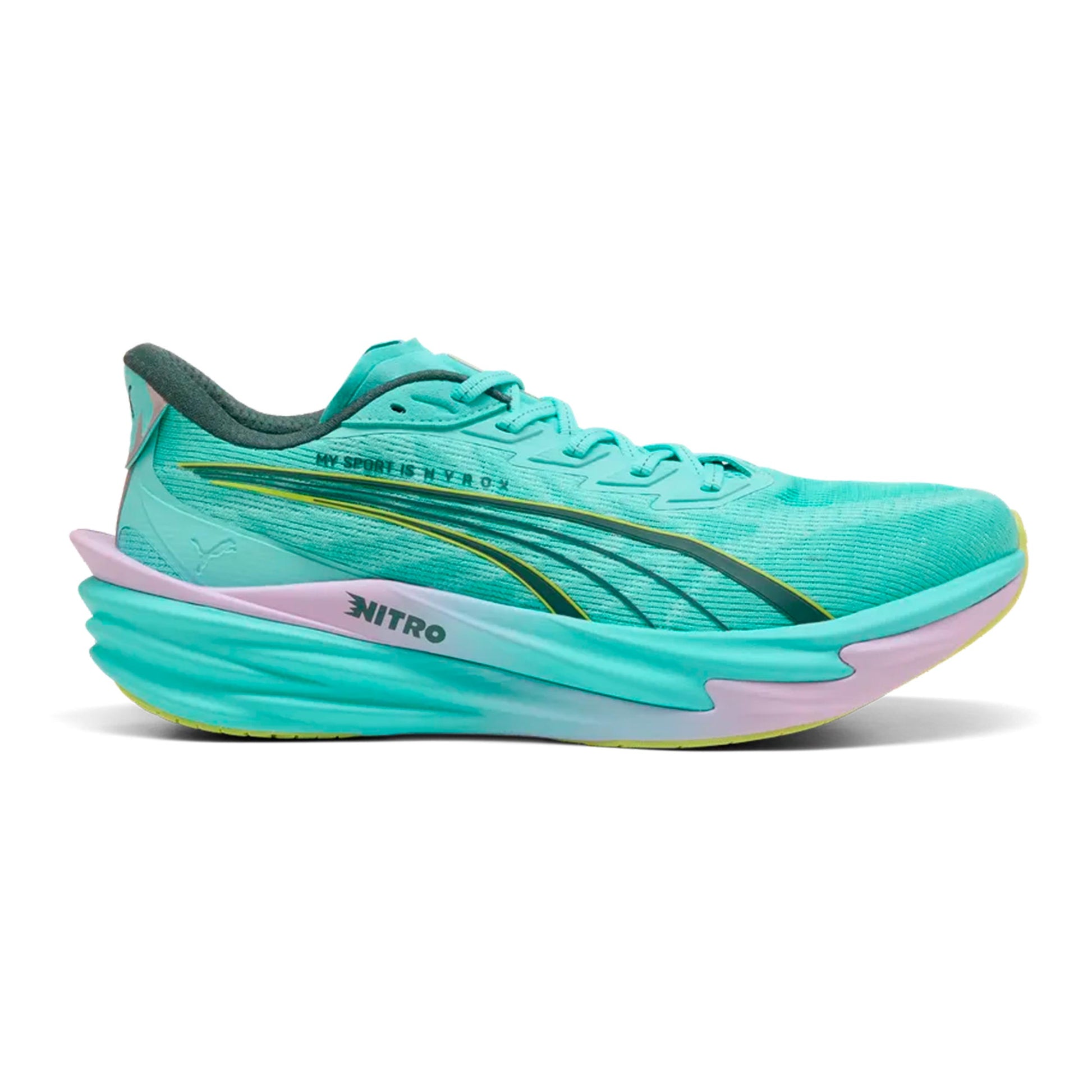 Puma Deviate Nitro 4 HYROX Chaussure de running sans stabilisateurs Hommes - turquoise, lilas