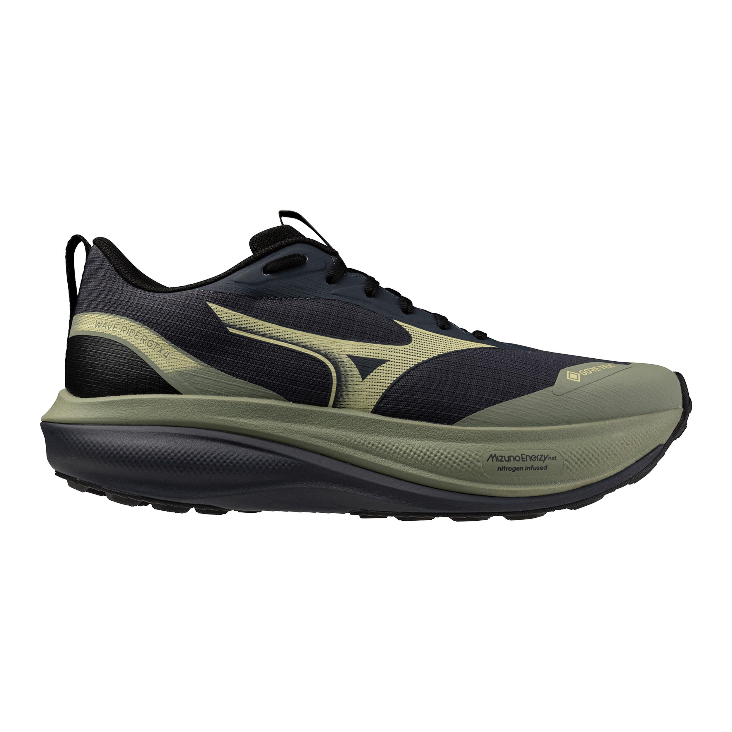Mizuno Wave Rider GTX 4  Chaussure trail Hommes - sauge, bleu foncé