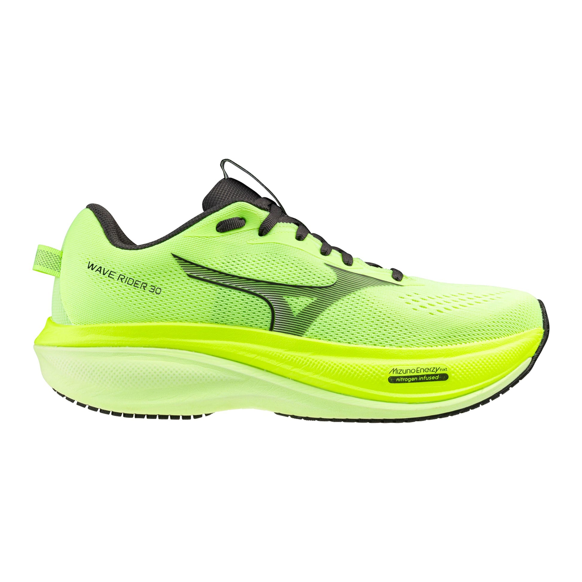 Mizuno Wave Rider 30  Chaussure de running sans stabilisateurs Hommes - jaunes fluo, noir