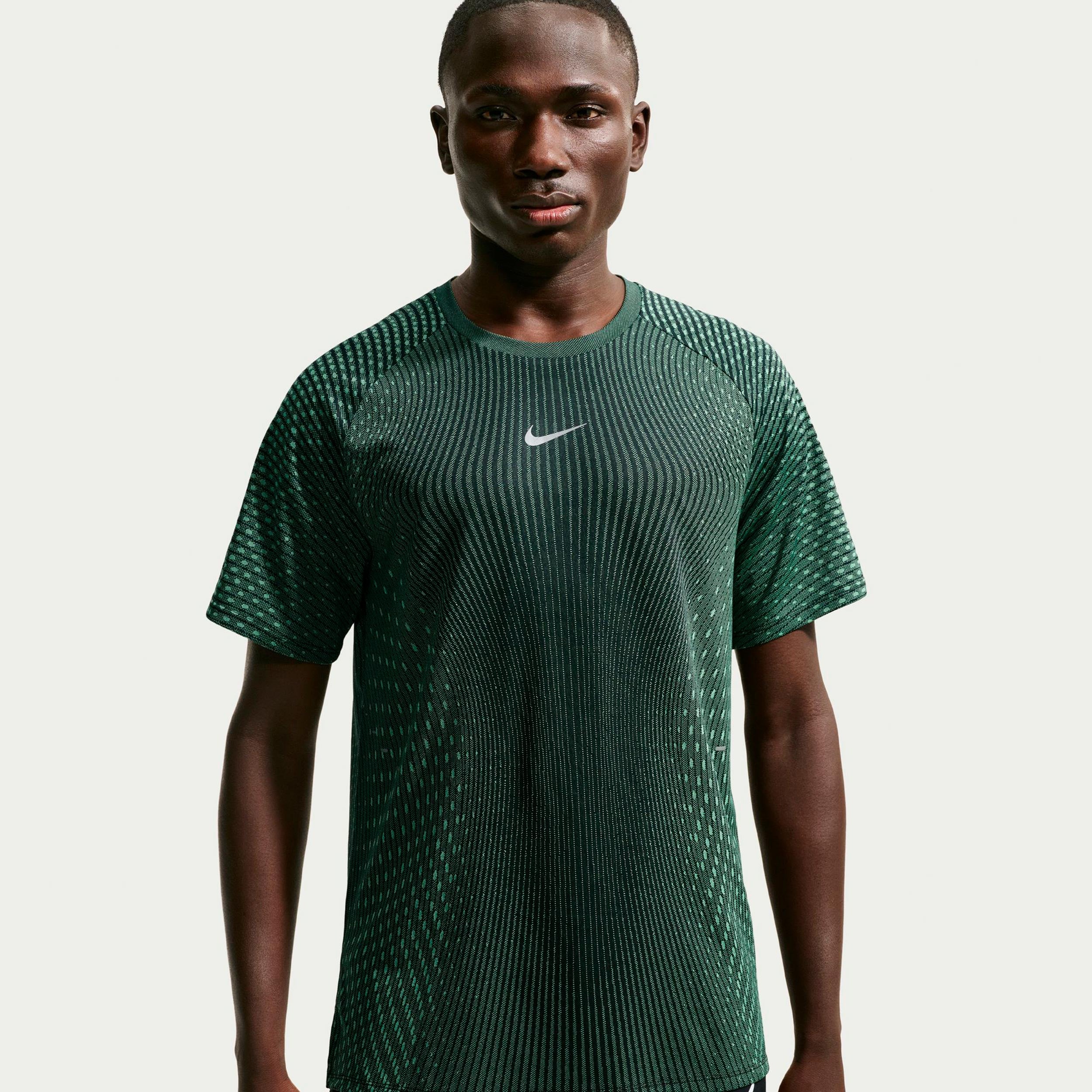Nike Stride  Maillot de course Hommes - vert olive, noir