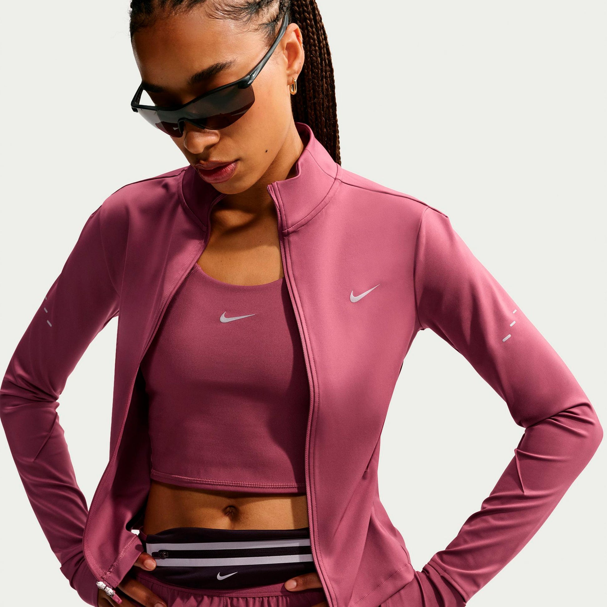 Nike Swift  Veste running Femmes - mauve, argent