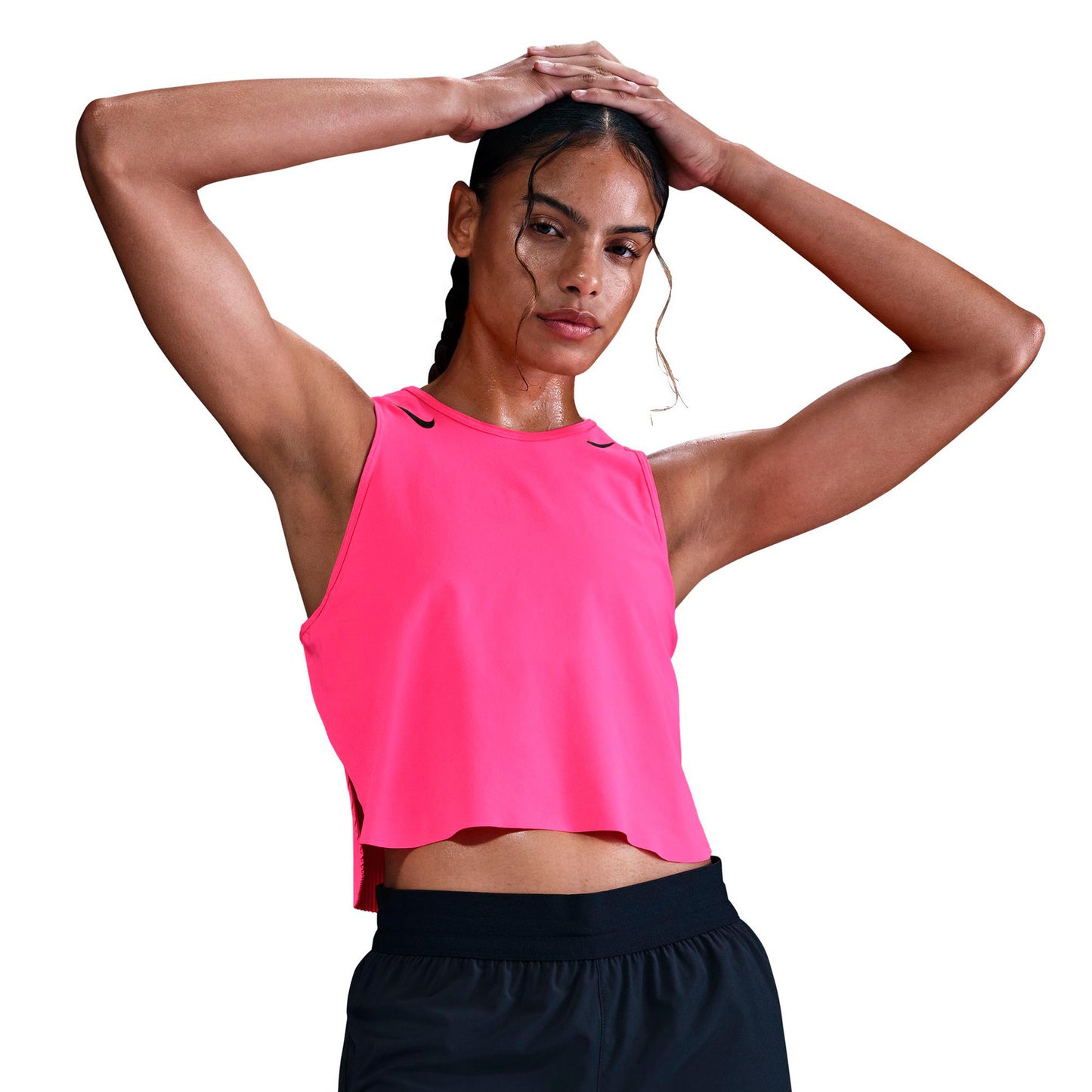 Nike AeroSwift   Maillot de course Femmes - rose, noir