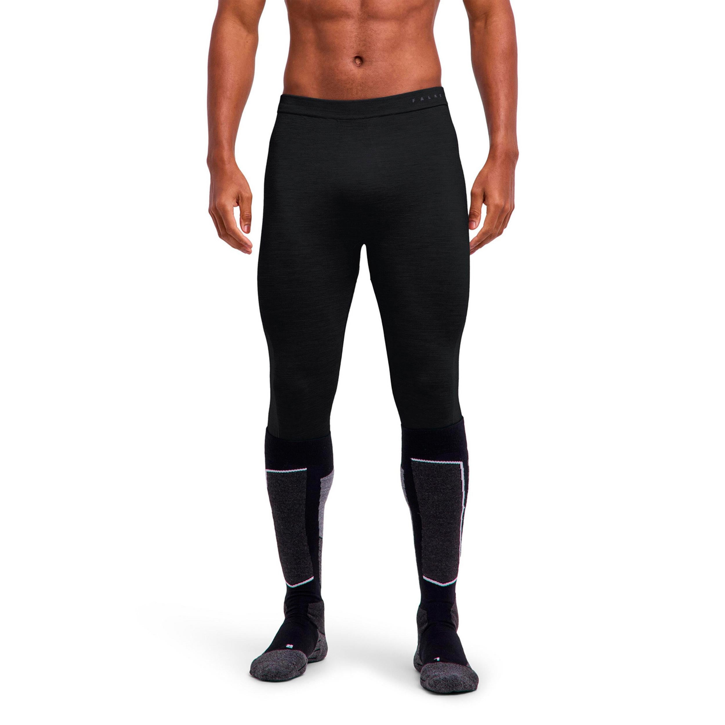 Falke Wool Tech Light 3/4  Collant tight Hommes - noir