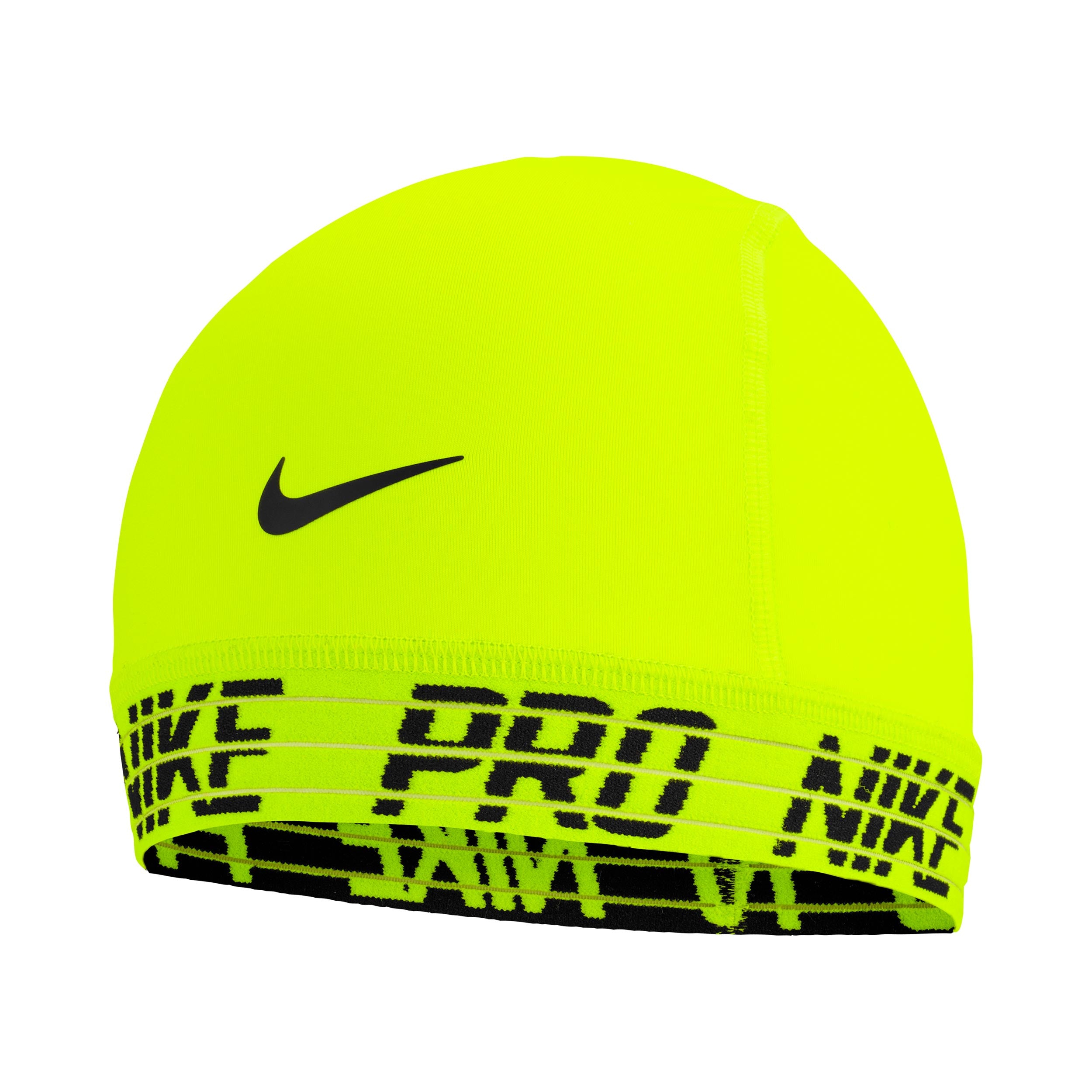 Nike Pro Dri-Fit Skull 4.0 Bonnet Unisex - jaunes fluo, noir