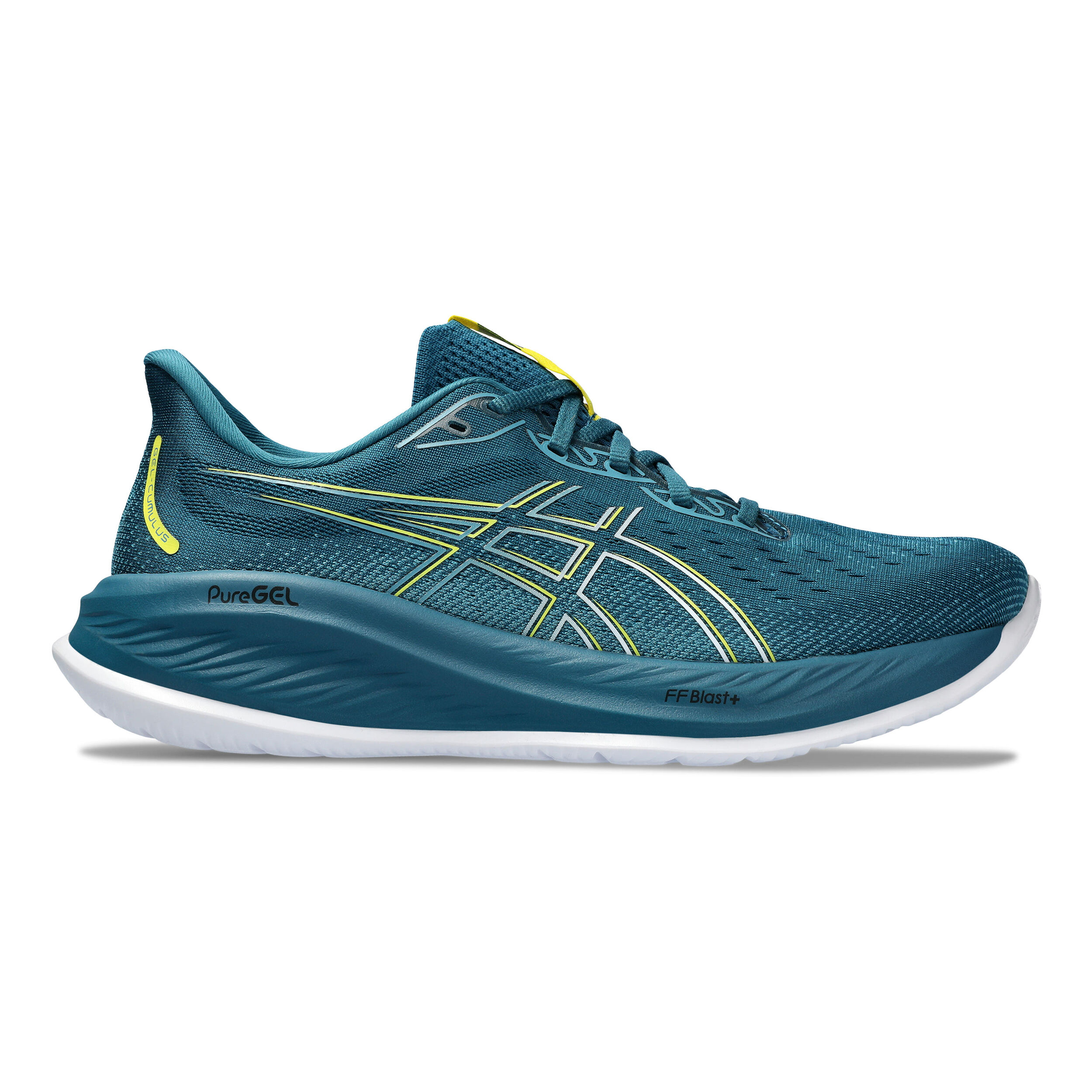 Acheter ASICS Gel Cumulus 26 Chaussure De Running Sans Stabilisateurs Hommes Bleu Petrol Vert Fluo taille 41 5 en ligne Running Point FR