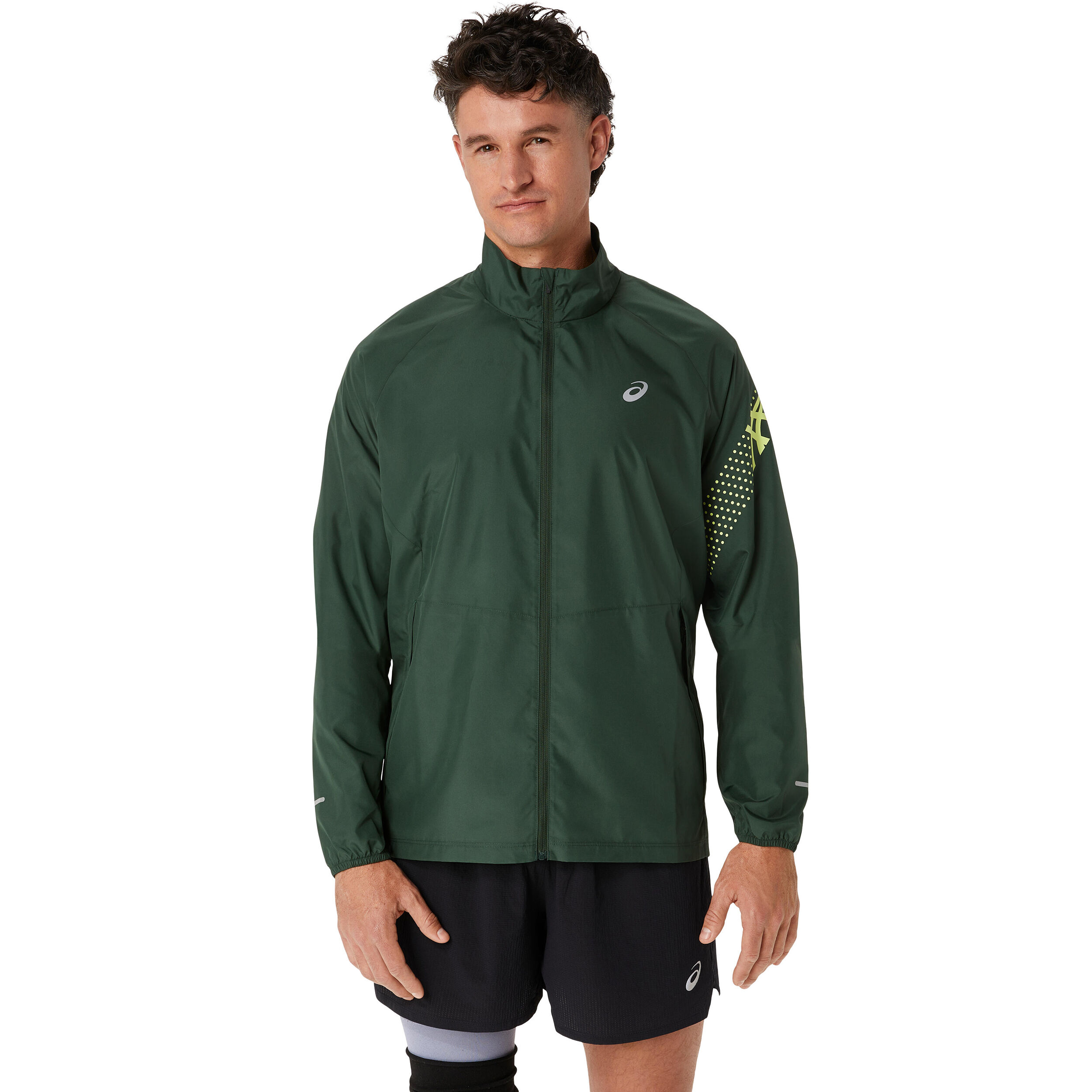 Acheter ASICS Icon Veste Running Hommes Vert Jaunes Fluo en