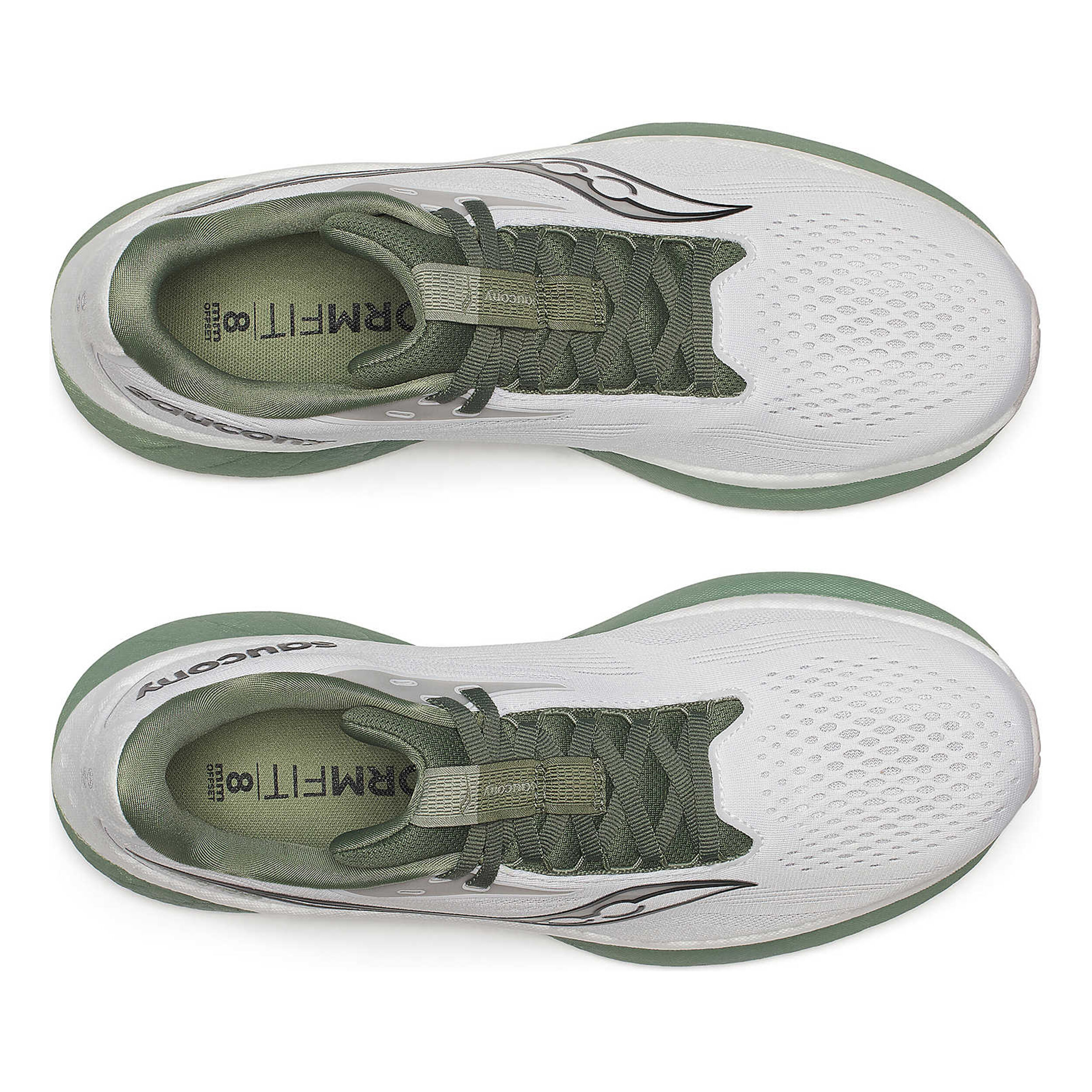Acheter Saucony Ride 18 Chaussure De Running Sans Stabilisateurs Hommes Blanc Vert Olive en ligne Running Point FR
