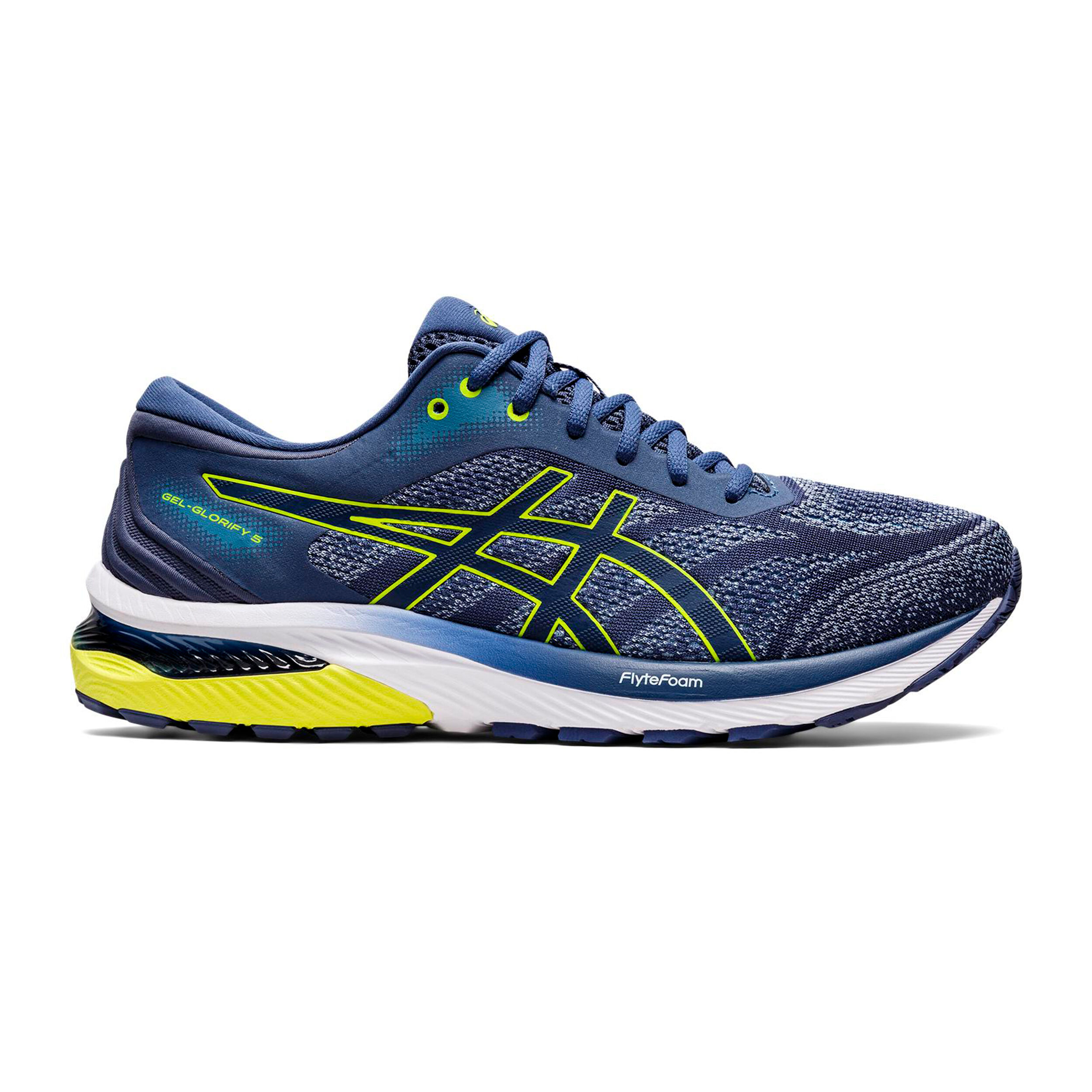 Gel Glorify 5 Chaussure De Running Sans Stabilisateurs Hommes Bleu