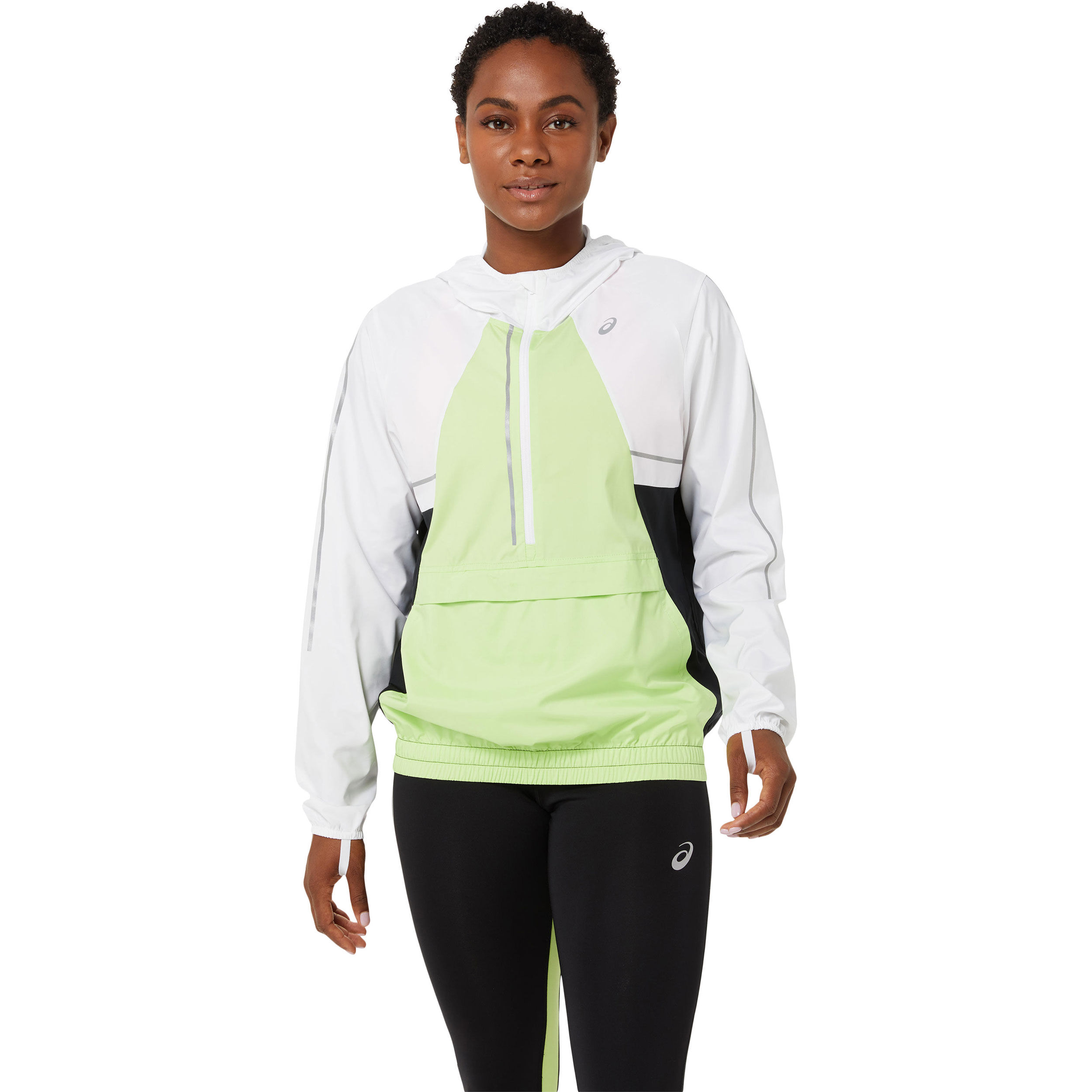 Acheter ASICS Summer Lite Show Veste Running Femmes Blanc Jaune Lemon en ligne Running Point FR