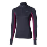 Vêtements Mizuno Mizuno Active Warmalite Half Zip Maillot De Course Femmes-Bleu