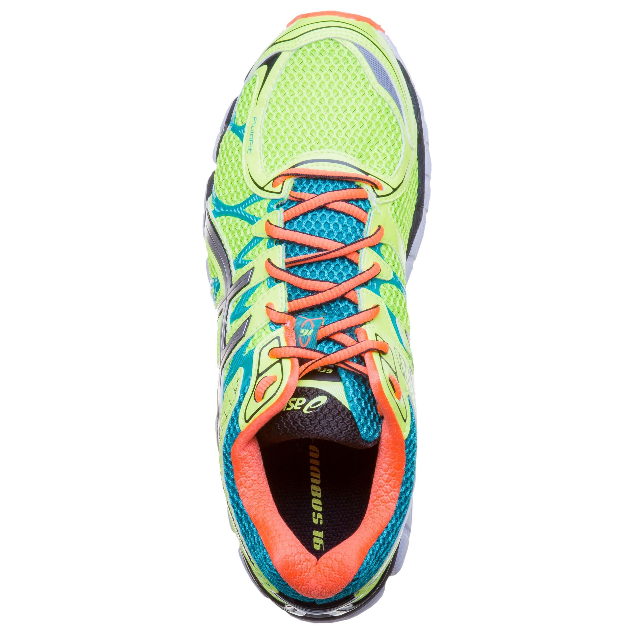 Acheter ASICS Gel Nimbus 16 Chaussure De Running Sans Stabilisateurs Hommes Jaunes Fluo Argent en ligne Running Point FR