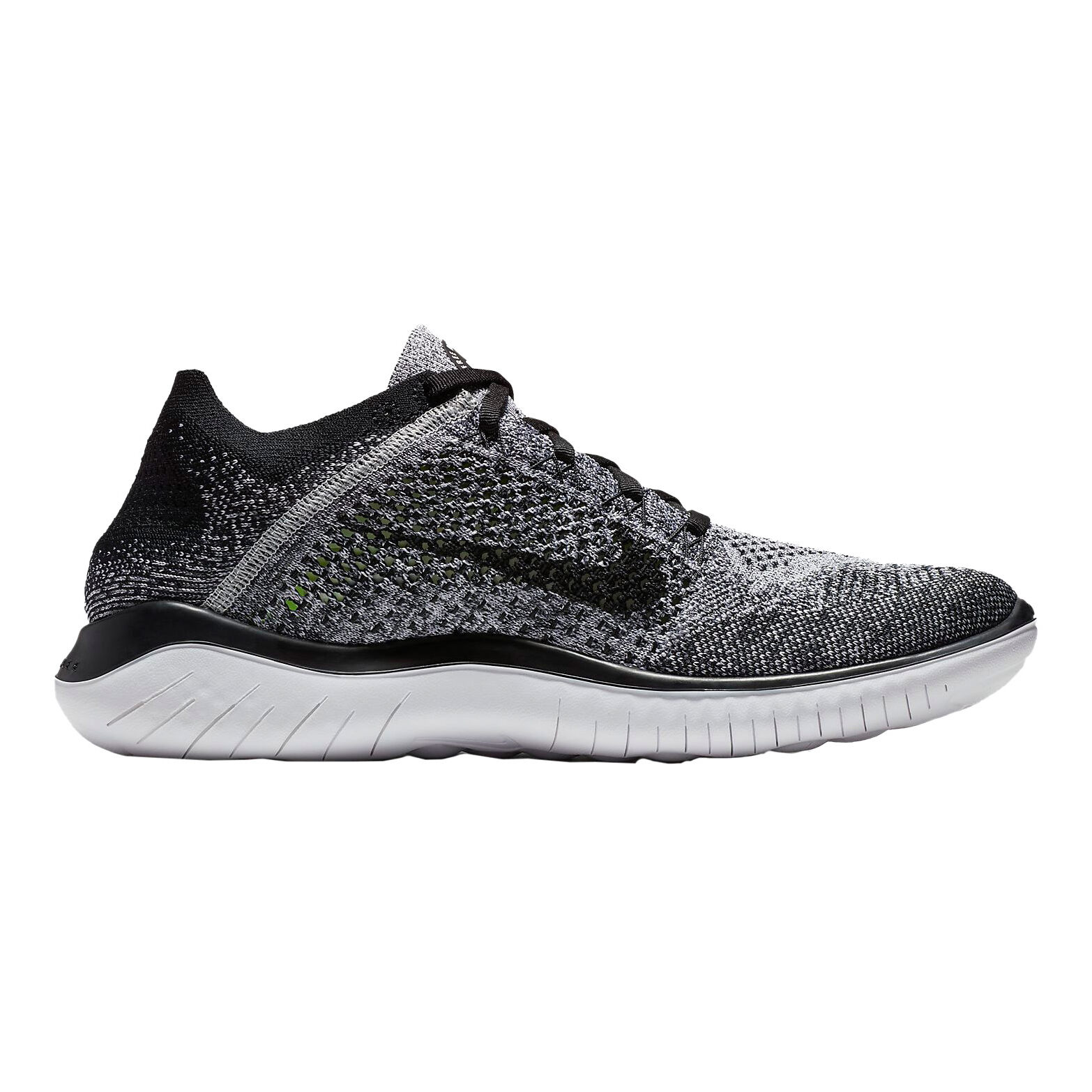 Acheter Nike Free Run Flyknit 2018 Chaussure Natural running Ultra leger Hommes Blanc Noir en ligne Running Point FR