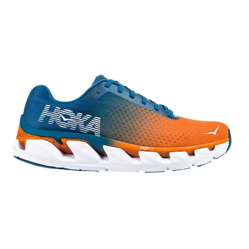 Acheter Hoka One One Elevon Chaussure De Running Sans Stabilisateurs Hommes Bleu Orange en ligne Running Point FR
