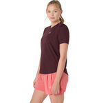 Vêtements ASICS ASICS Road Maillot De Course Femmes-Rouge Foncé